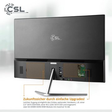 CSL Unity F24-GLS mit Windows 10 Home All-in-One PC (23,8 Zoll, Intel Celeron N4120, UHD Graphics 600, 16 GB RAM, 128 GB SSD)
