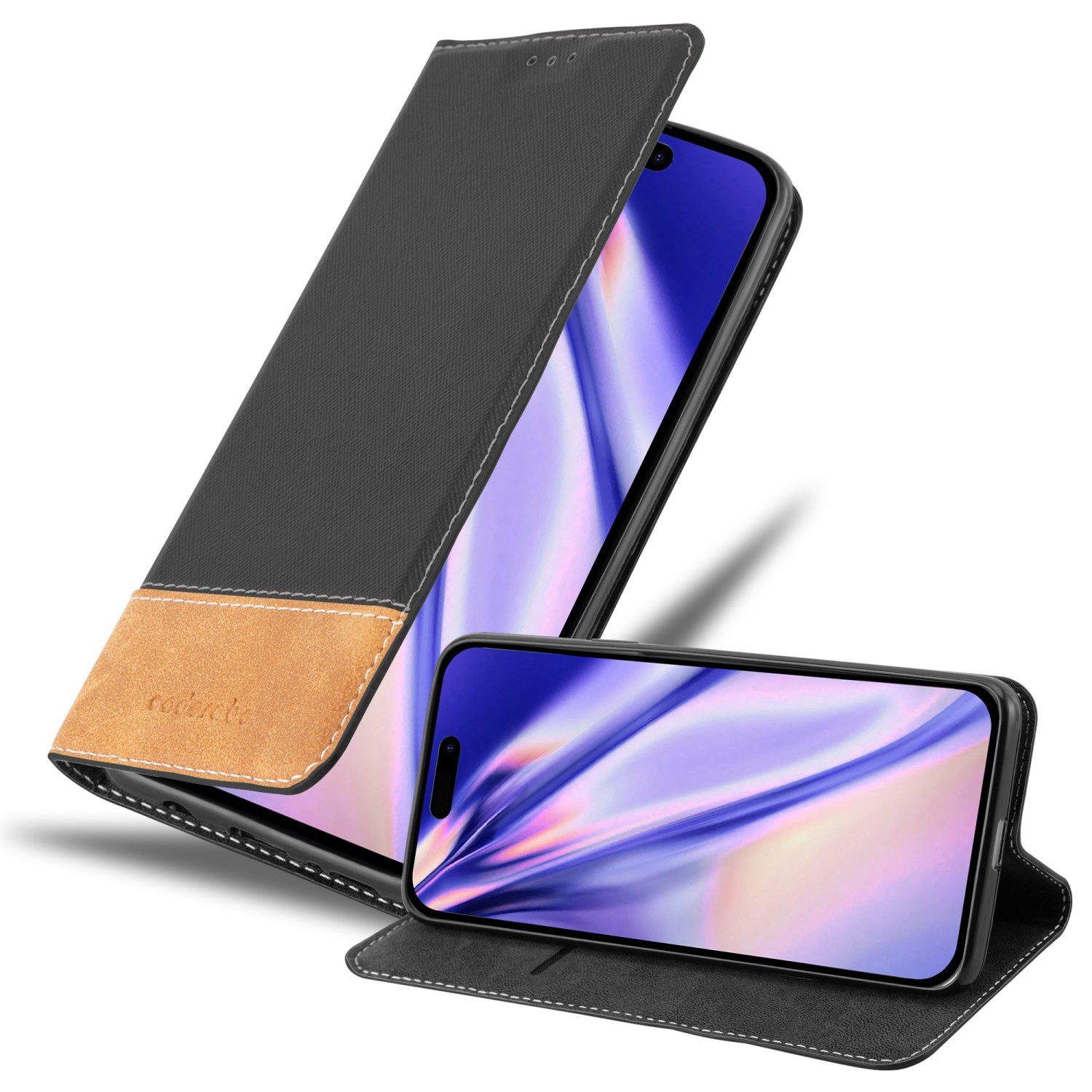 Cadorabo Handyhülle für iPhone 14 PRO Hülle Apple iPhone 14 PRO, Klappbare Handy Schutzhülle - Hülle - mit Standfunktion und Kartenfach