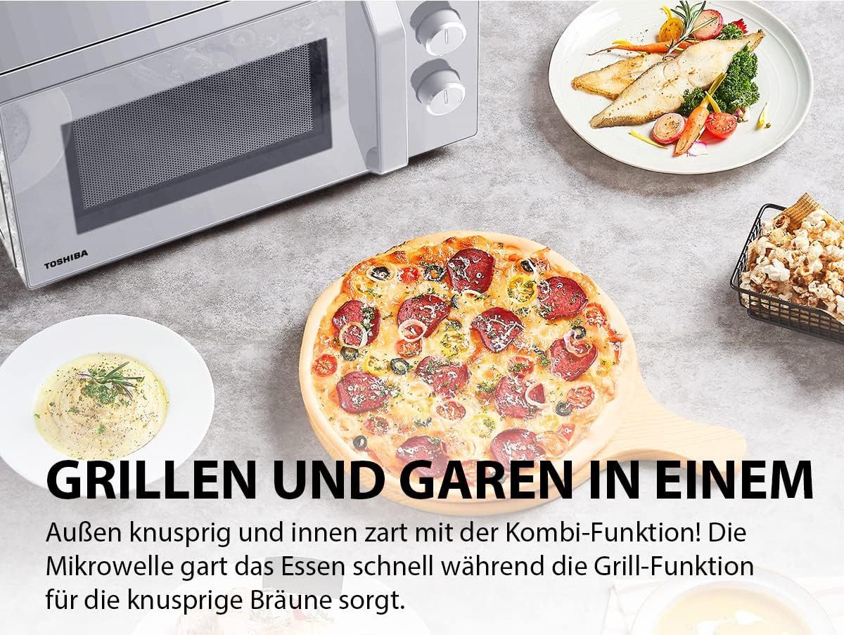 Toshiba Mikrowelle MW2-MG20PF(SL), Grill, Mikrowelle, 20 l, mit Grill
