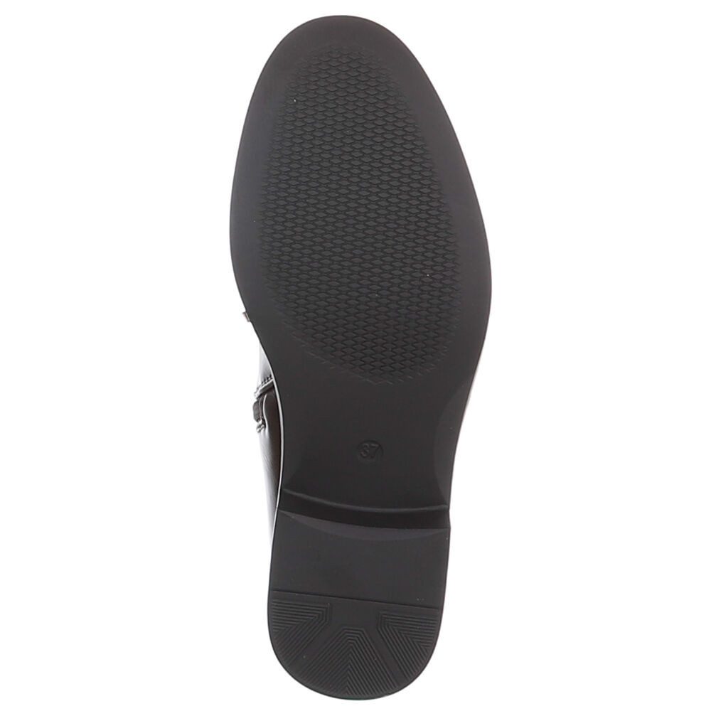 Ital-Design Elegante Stiefel für Damen mit hoher Passform und Schnalle Stiefel (90169487) Blockabsatz Flache Stiefel in Schwarz – Bild 3 von 5