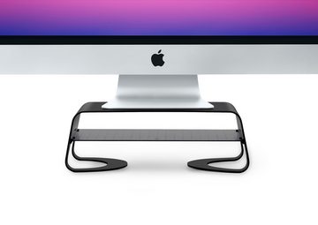 Twelve South Curve Riser, Desktop / Monitor Ständer mit Ablagefläche, Schwarz Standhalterung, (iMac, PC Bildschirm)