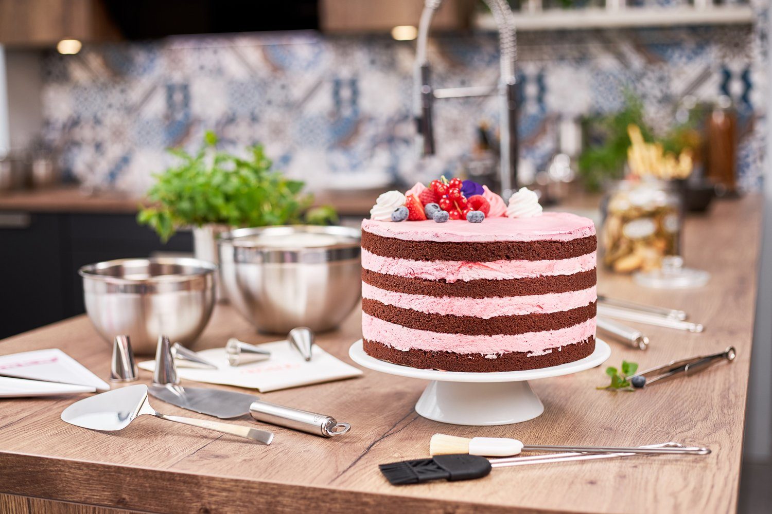 RÖSLE Marinadenpinsel, Backpinsel mit Silikonborsten zum Einfetten, spülmaschinengeeignet