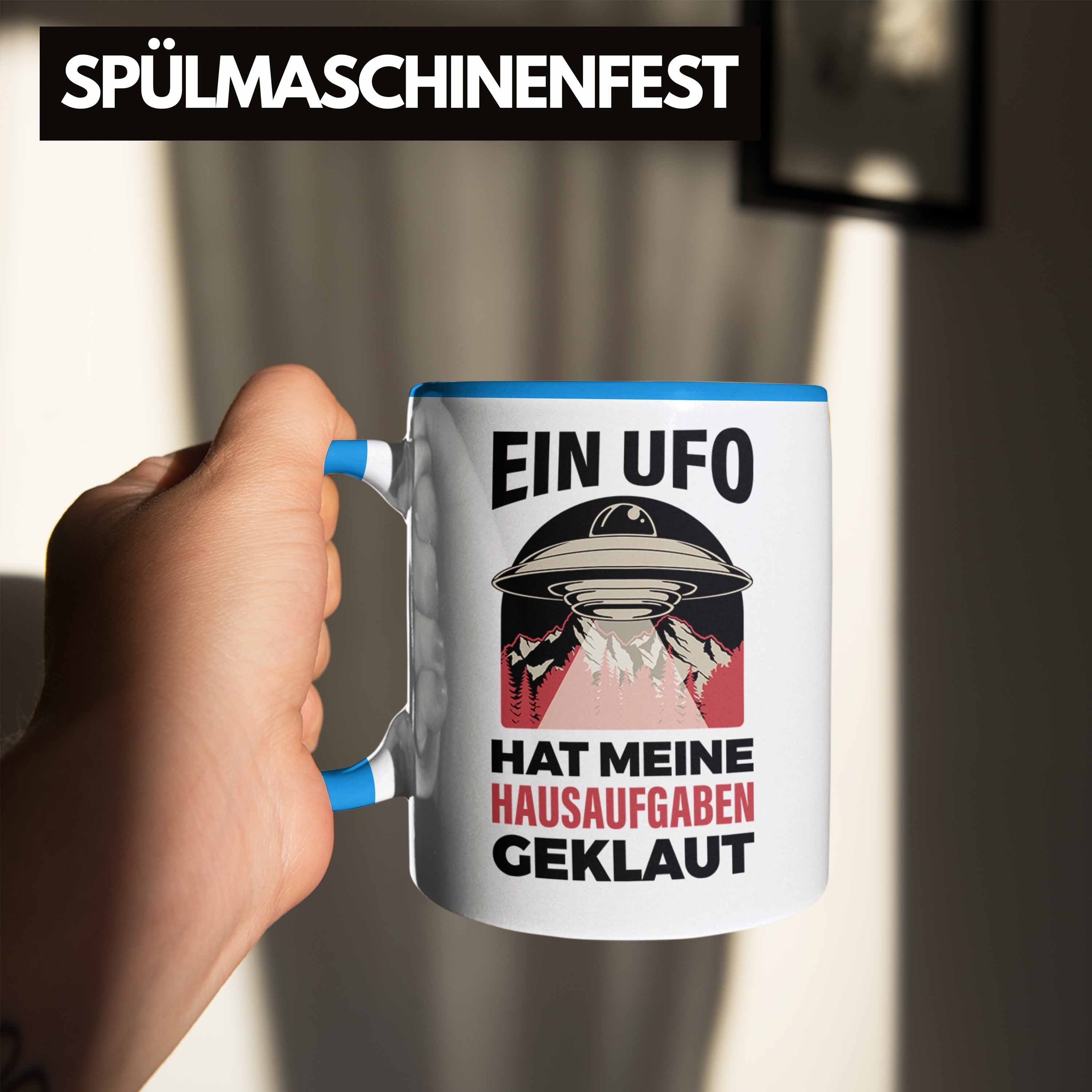 Jungen Jungs Homeschooling Blau Schüler - Tasse Tassen Tasse mit Lustige Sprüchen mit Trendation Spruch Trendation