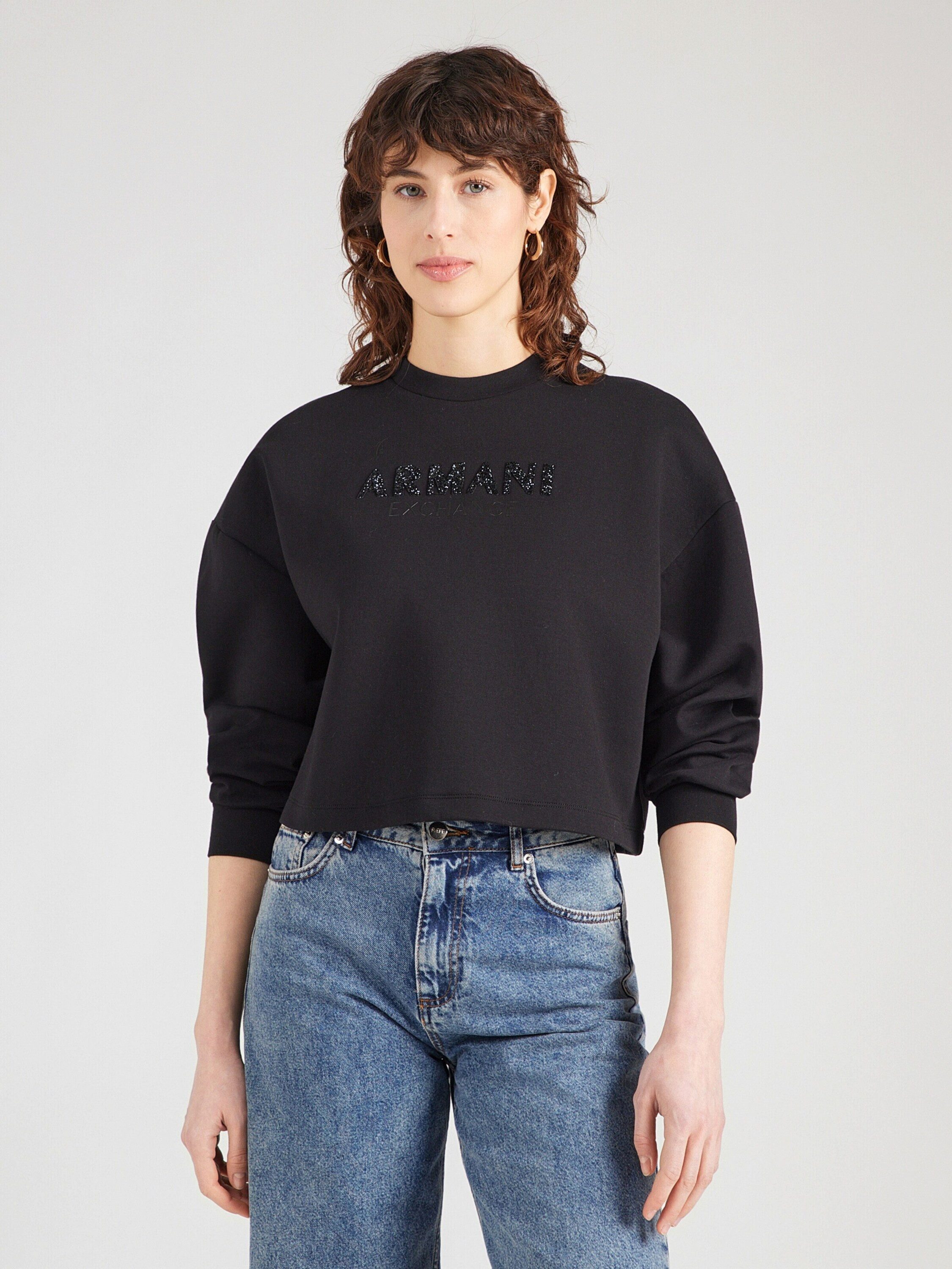 ARMANI EXCHANGE Sweatshirt (1-tlg) Ziersteine