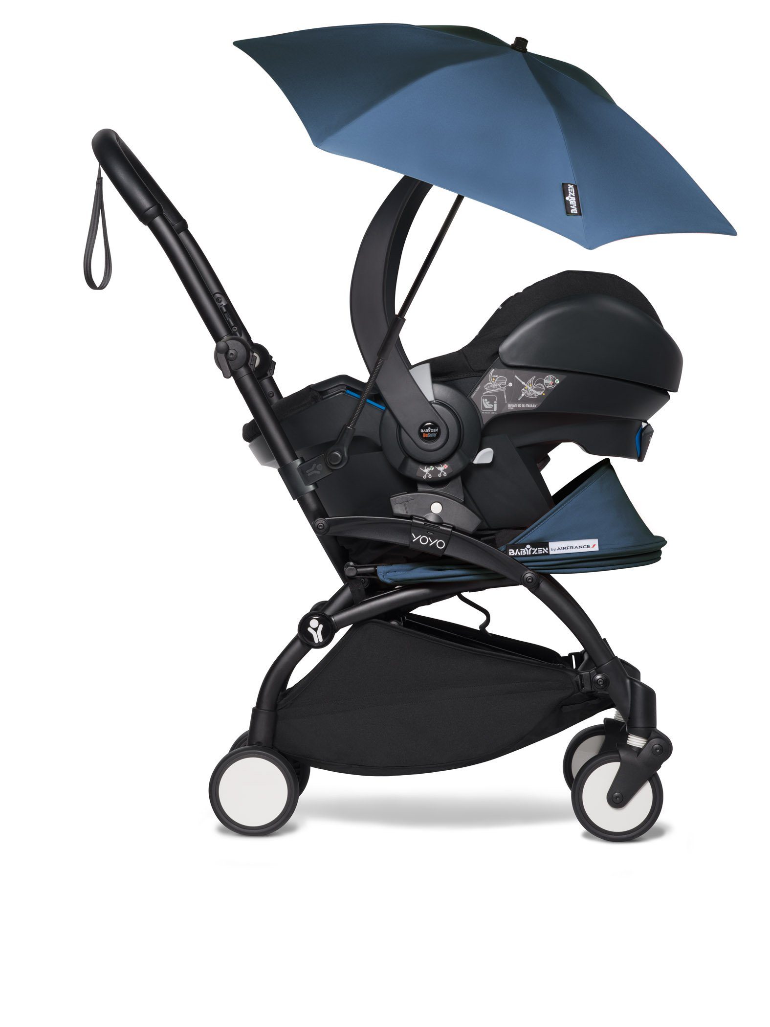 Regenschirm Blue Navy Sonnenschirm Gestell das YOYO für BABYZEN / Kinderwagenschirm