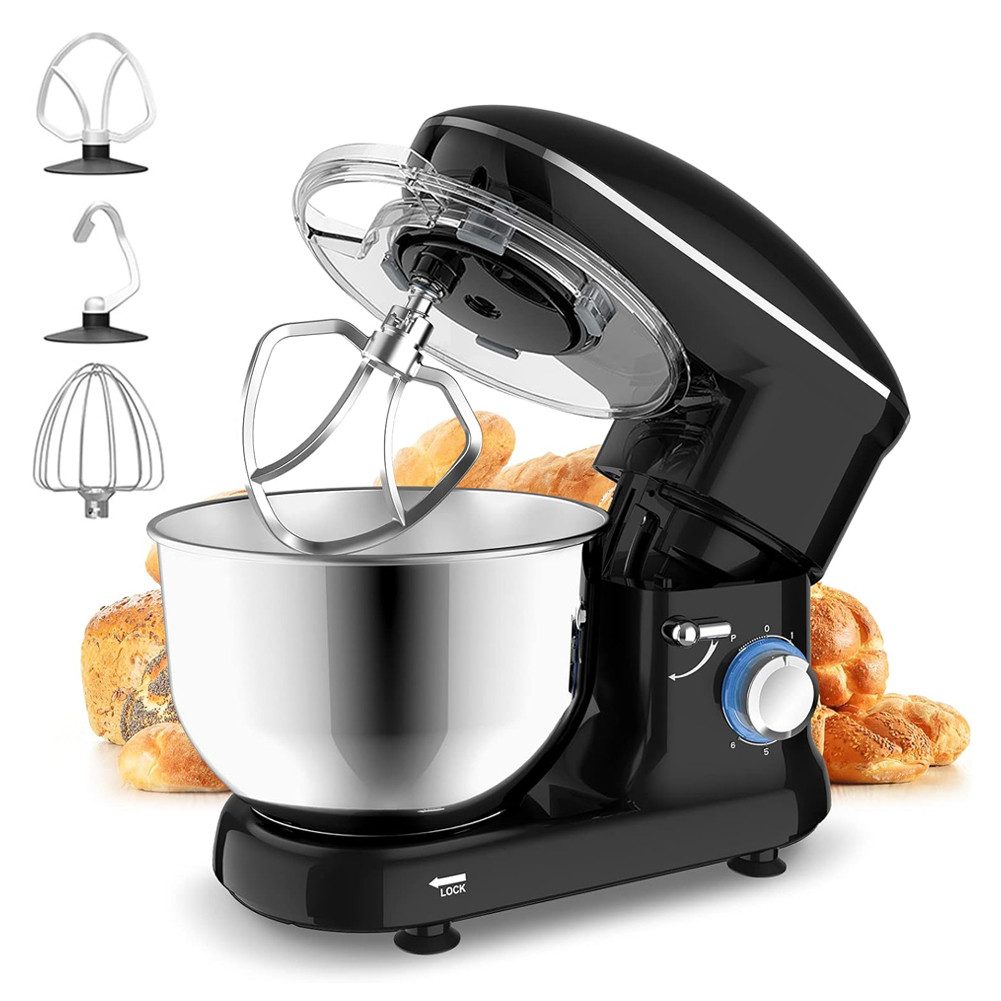 Fine Life Pro Küchenmaschine, 1500,00 W, 5,50 l Schüssel, 6 Geschwindigkeit Teigmaschine, Knetmaschine mit Knethaken