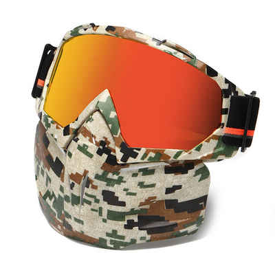 Rouemi Skibrille Erwachsene Skibrille,coole Sport-Antibeschlag- und Anti-Schneebrille