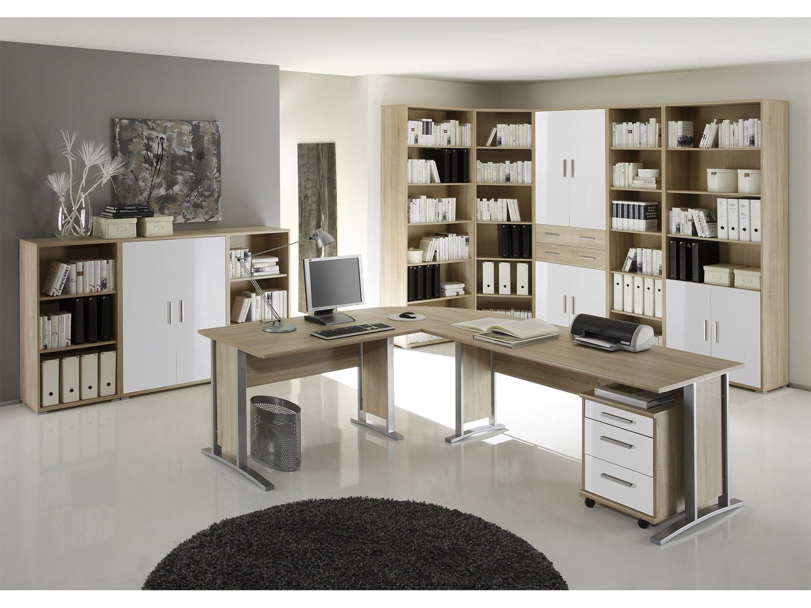 PREISBRECHER Eckschreibtisch Clermont, 220 x 72 x 70 cm (B/H/T) günstig online kaufen