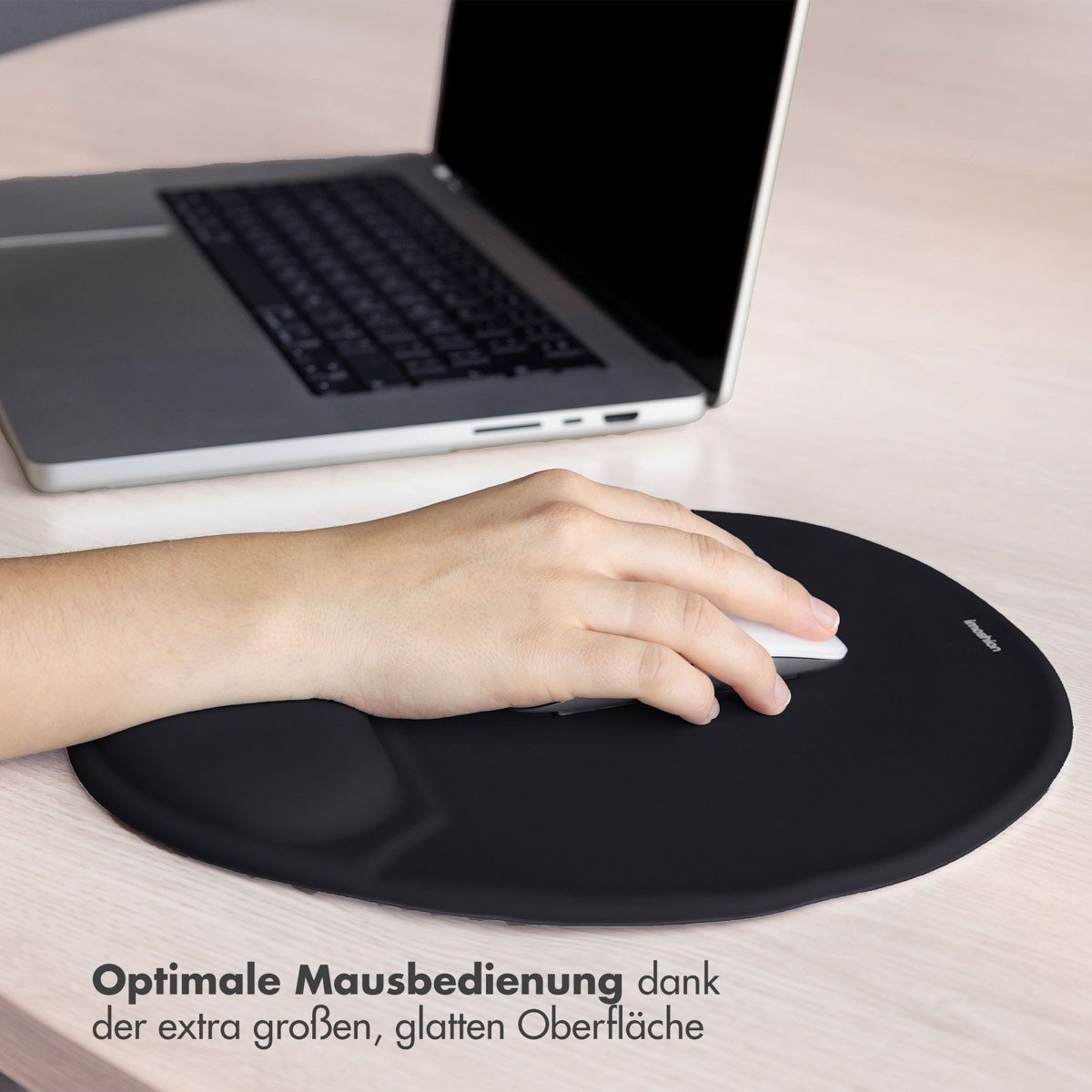 imoshion Mauspad imoshion Ergonomisches Mauspad - Mauspad mit Handgelenkstütze - 30 x 2 (1-St)