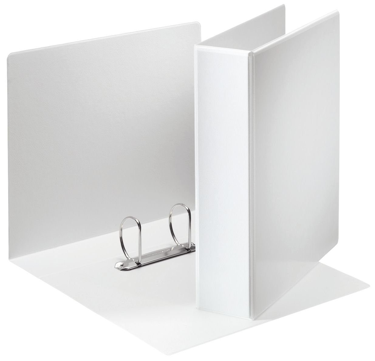 Ringbuchmappe Ringbuch Präsentation, mit Taschen, A4, PP, 2 Ringe, 50 mm, weiß