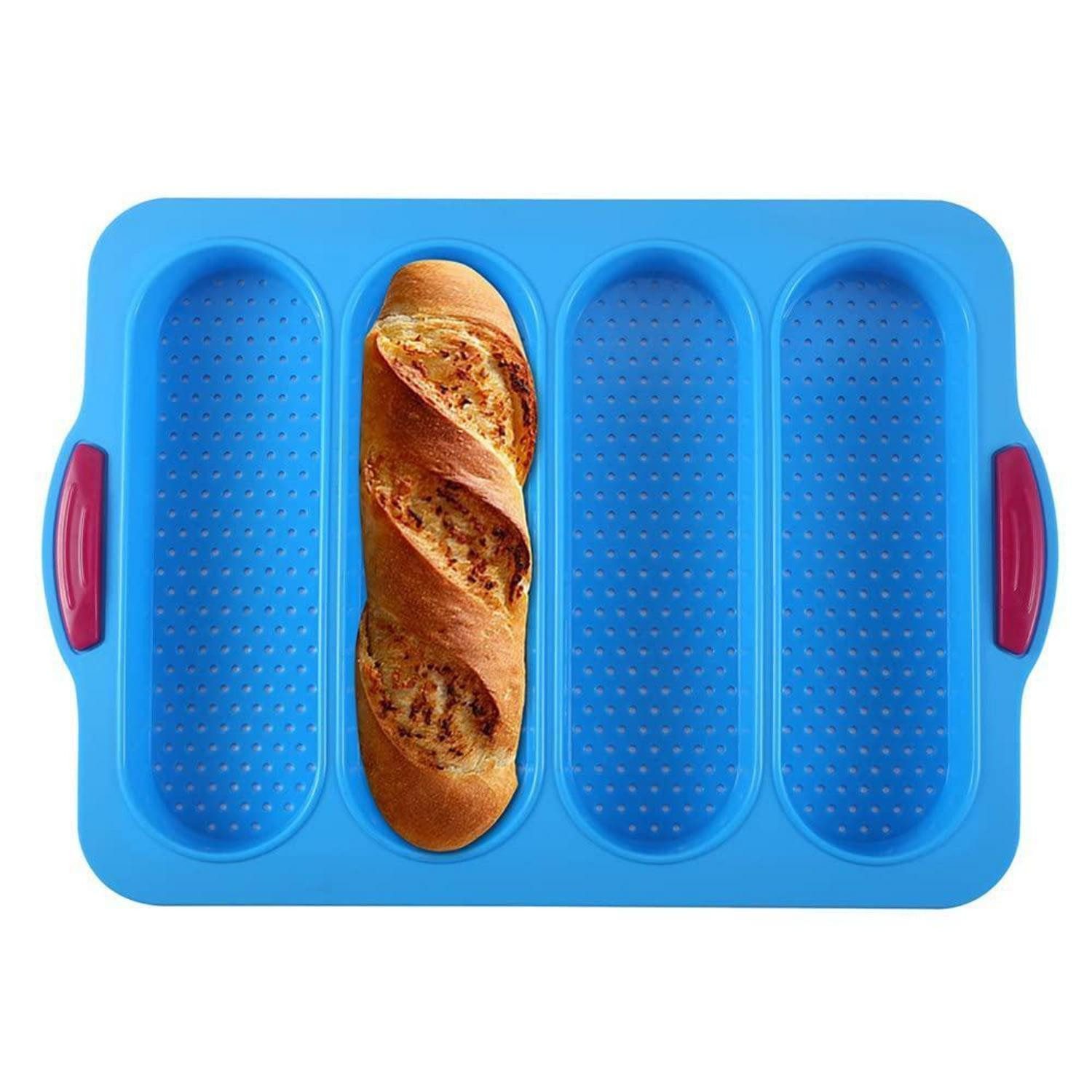 LuxusKollektion Brotbackform Baguette-Backblech 4-Slot perforiert