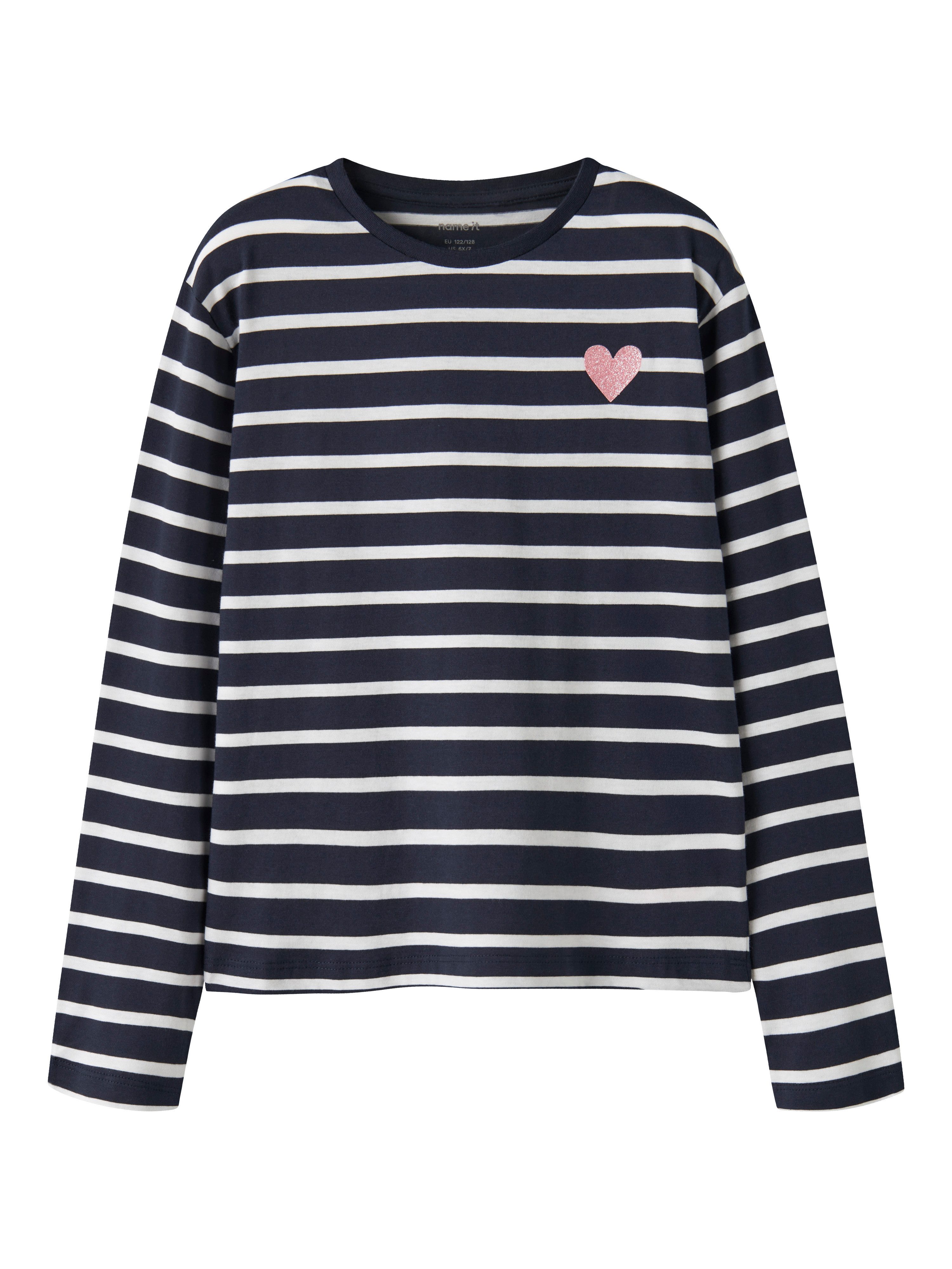 Name It Langarmshirt NKFTOVELINA LS NREG TOP Baumwolle, regular fit