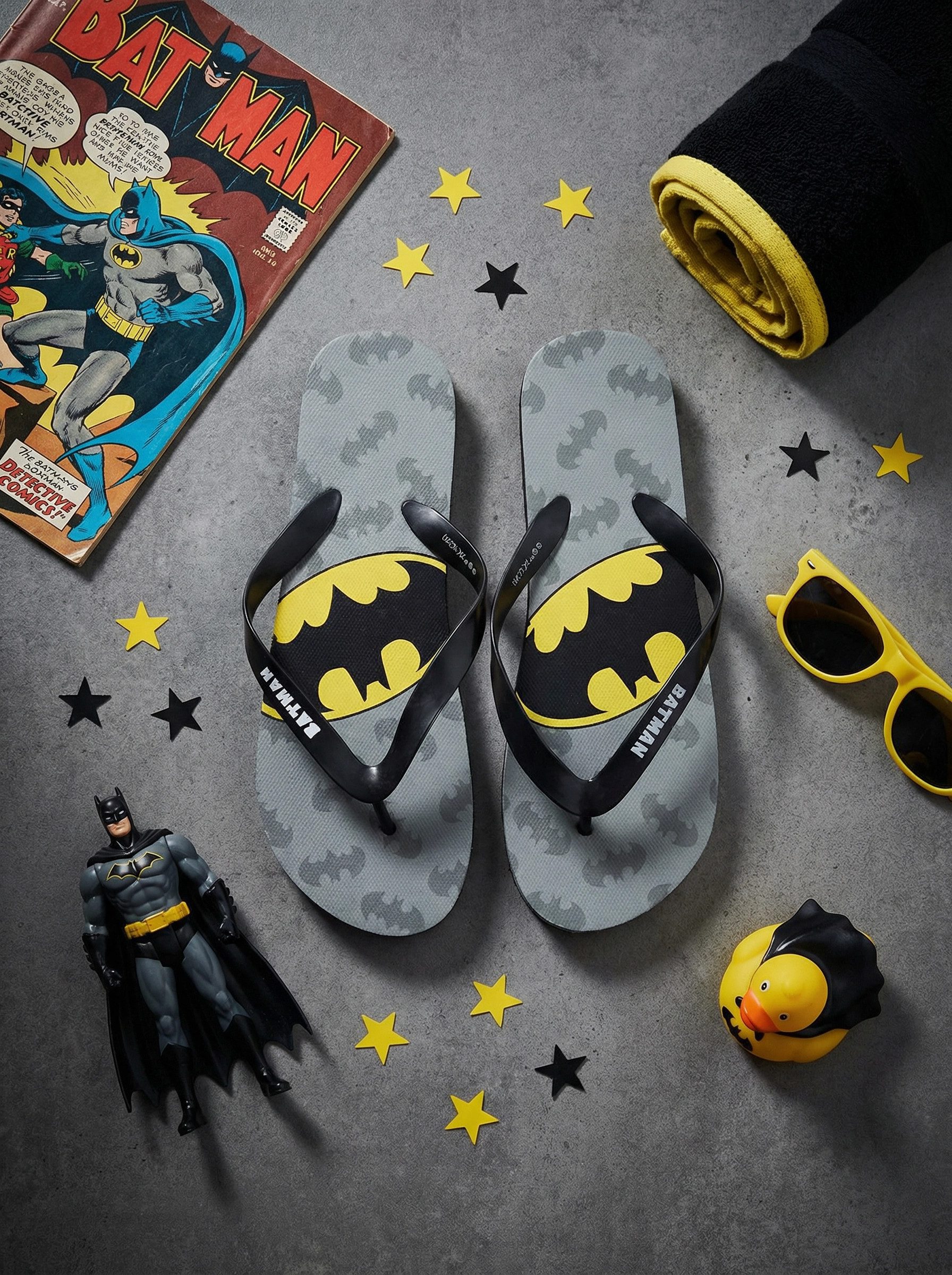 DC Comics DC Comics Batman Herren Flip Flops Zehentrenner Gr. 40 bis 45