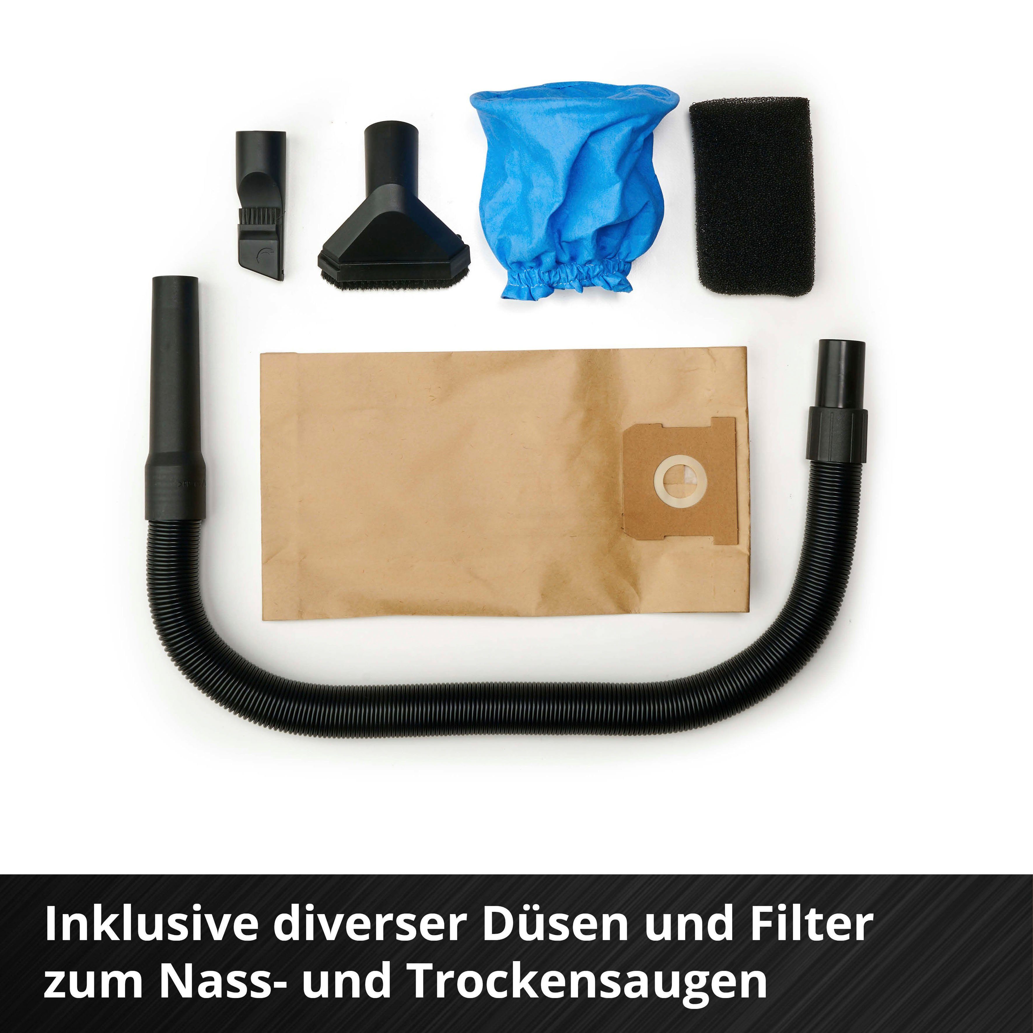 Einhell Nass-Trocken-Akkusauger TE-VC 18/10 Li-Solo, 900 W, mit Beutel, Power X-Change, ohne Akku und Ladegerät