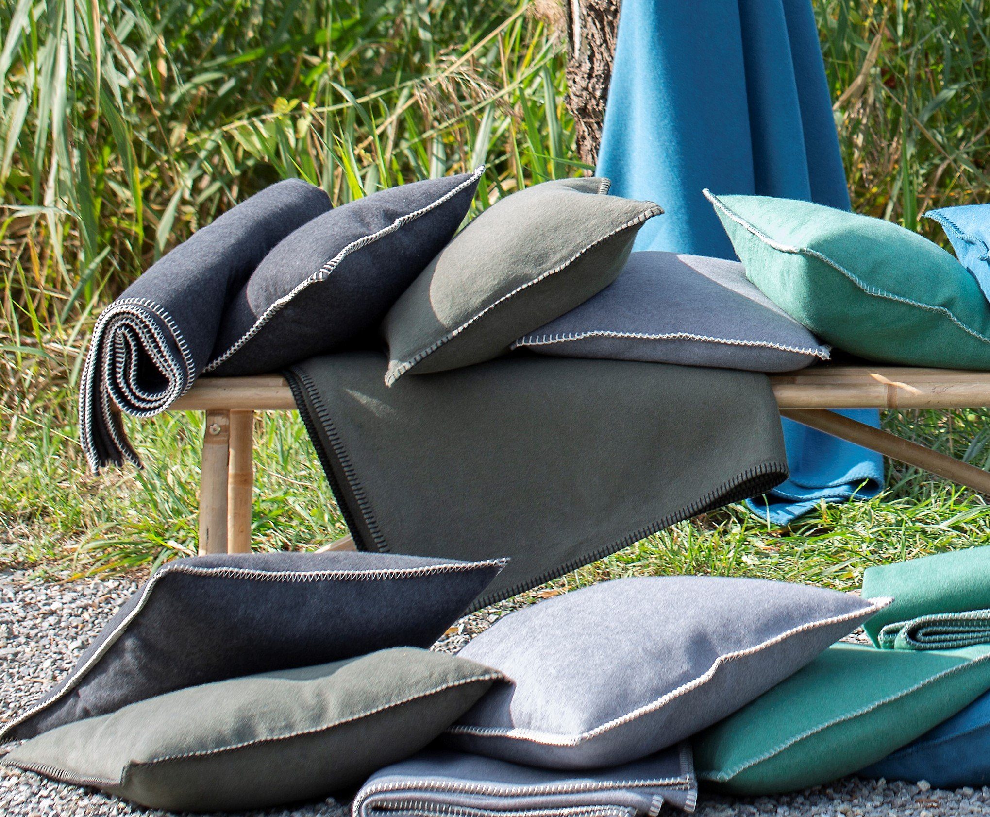 DAVID FUSSENEGGER Kissenbezug Kissenhülle Sylt 'Uni', Flanell günstig online kaufen