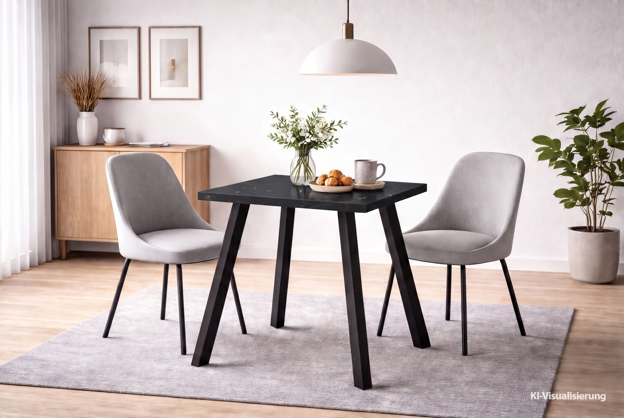Mäusbacher Bistrotisch Big Bistro Metall, Eckige Platte BHT 70x75x70 cm