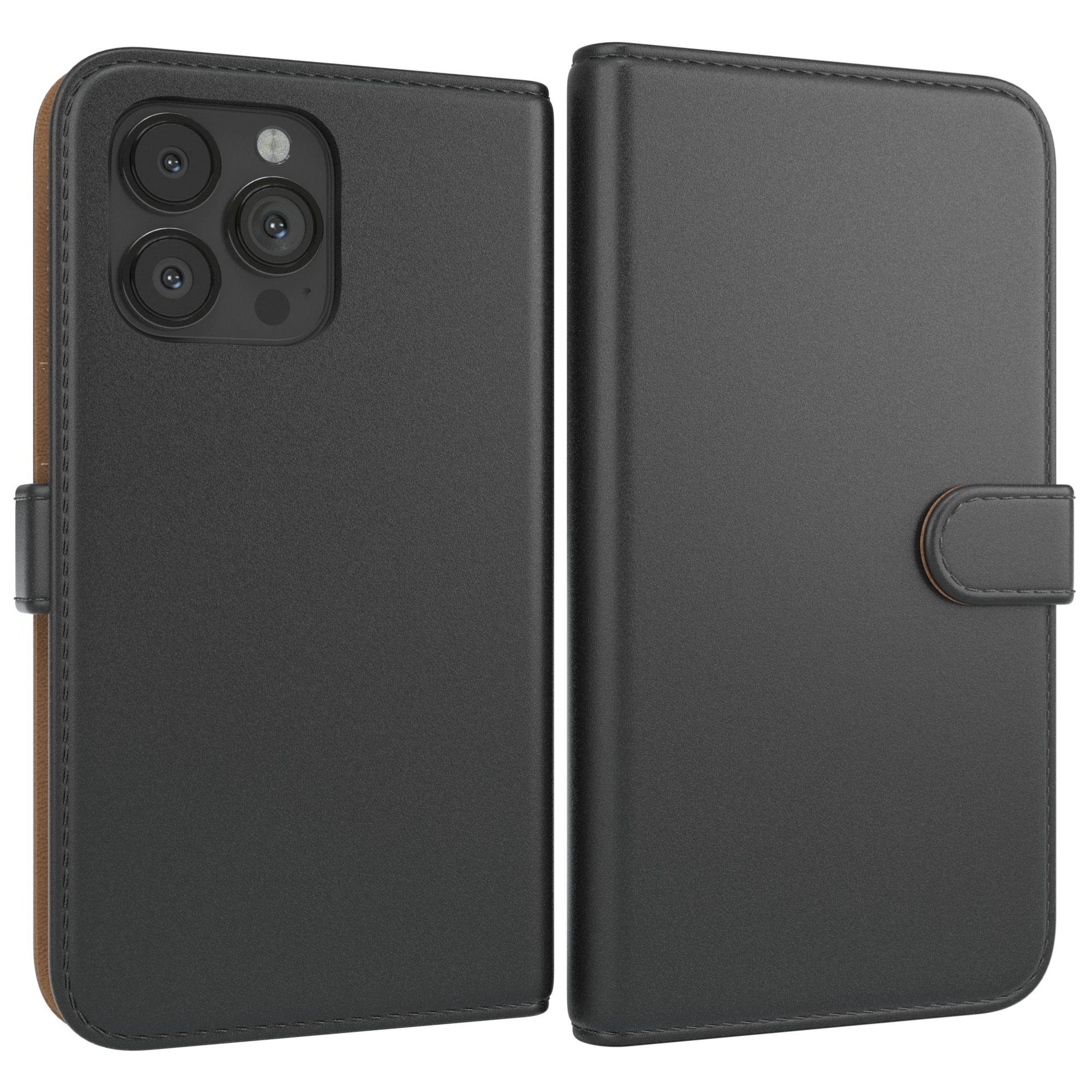 EAZY CASE Handyhülle Uni Bookstyle für Apple iPhone 13 Pro 6,1 Zoll, Schutzhülle mit Standfunktion Kartenfach Handytasche aufklappbar Etui
