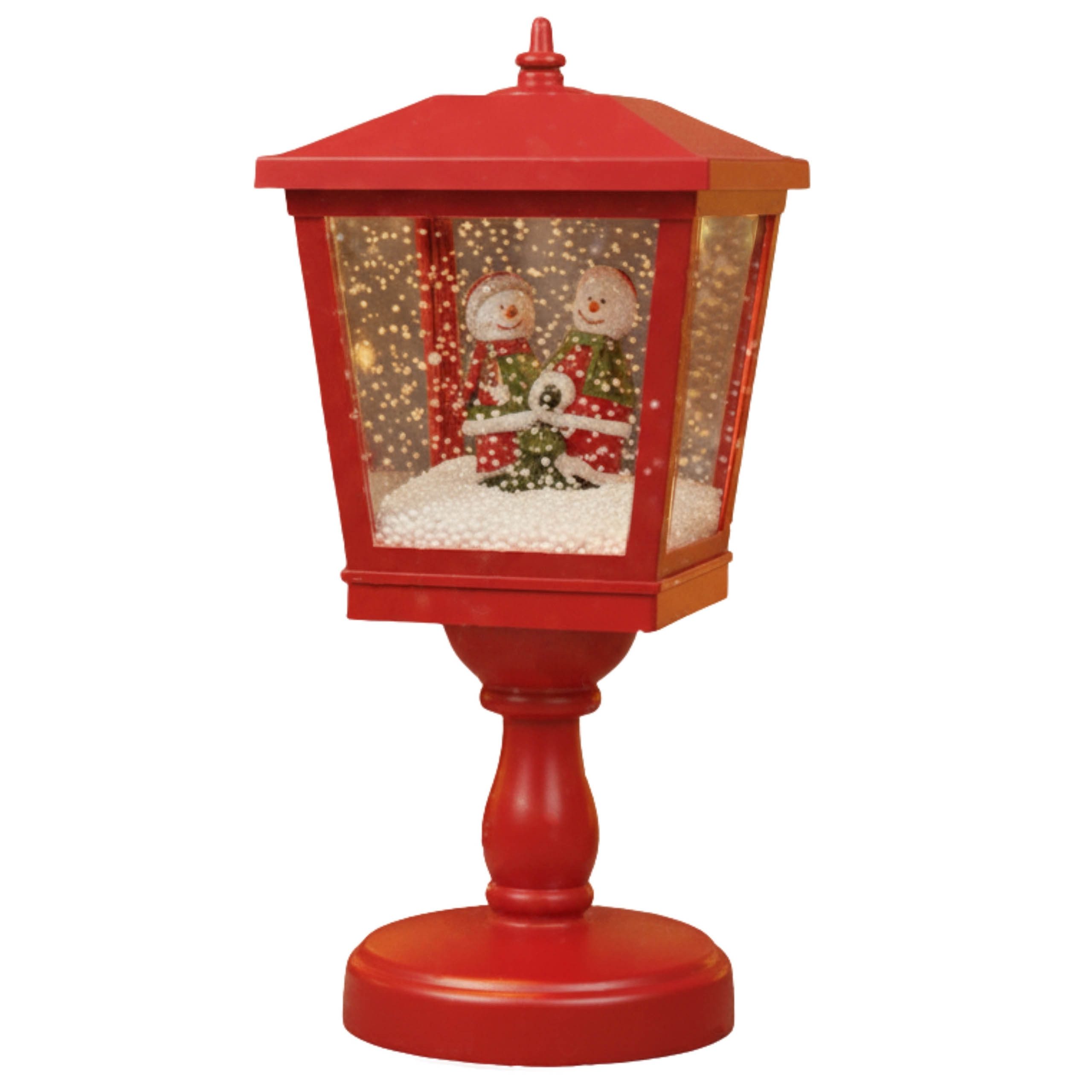 Sarcia.eu Weihnachtsfigur Rote Mini-Laterne Weihnachten mit Schneemännern, günstig online kaufen