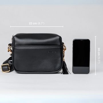 Salilena Handtasche Schultertasche Umhängetasche Crossbody Bag, auswechselbare Metallösen und Schultergurte