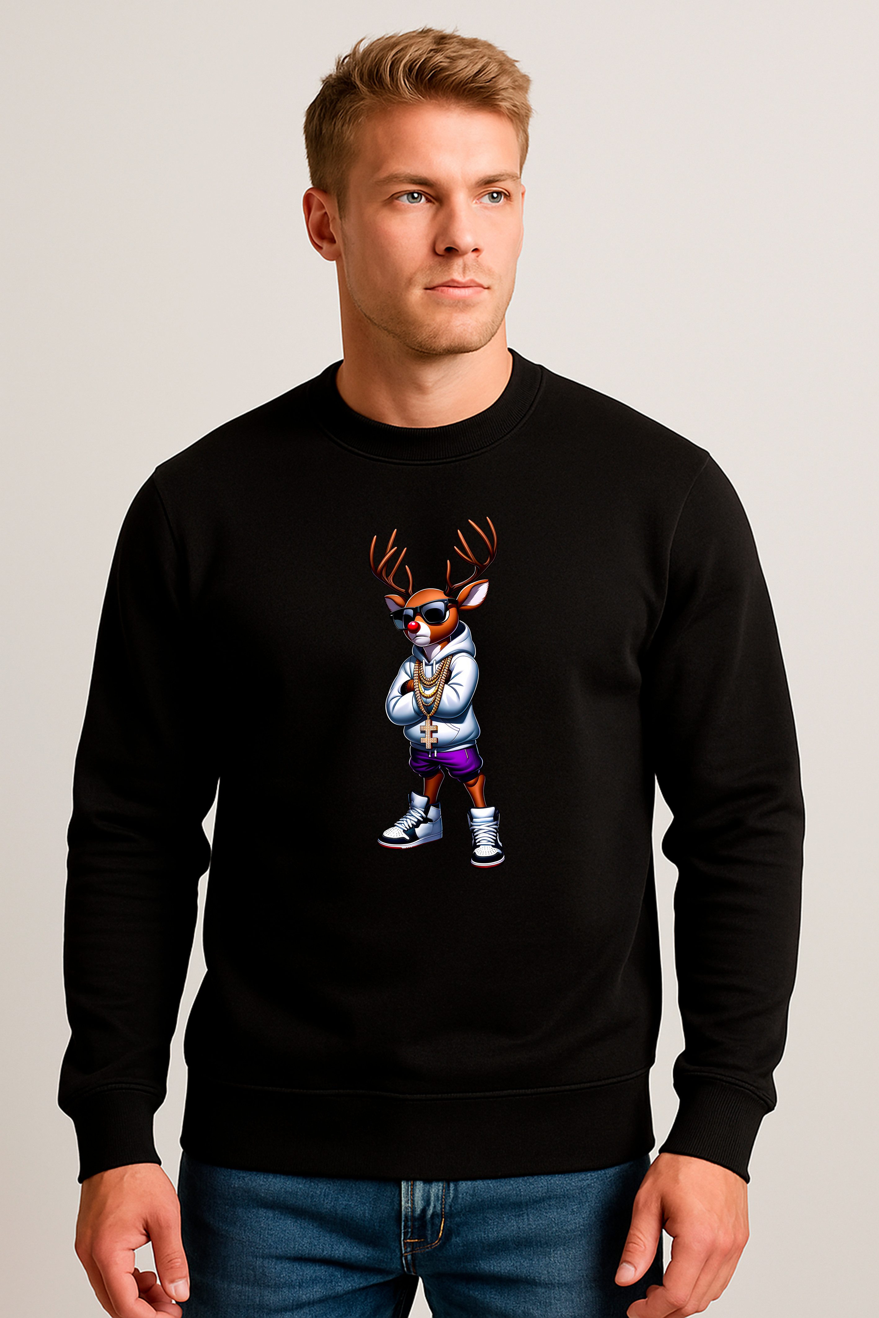 Banco Weihnachtssweatshirt Herren Weihnacht Pullover Rundhals günstig online kaufen