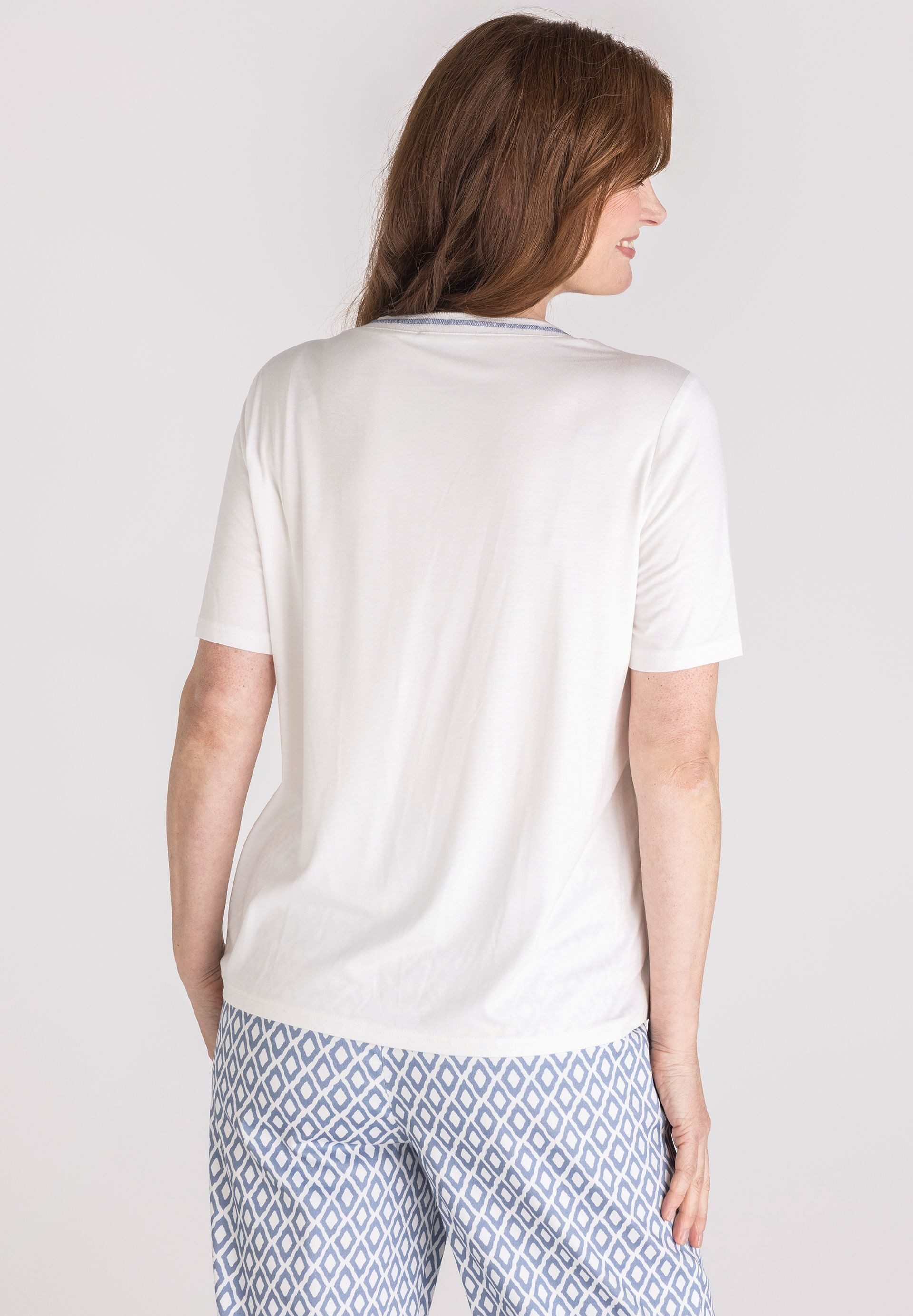 FRANK WALDER Blusenshirt mit kontrastfarbiger Naht