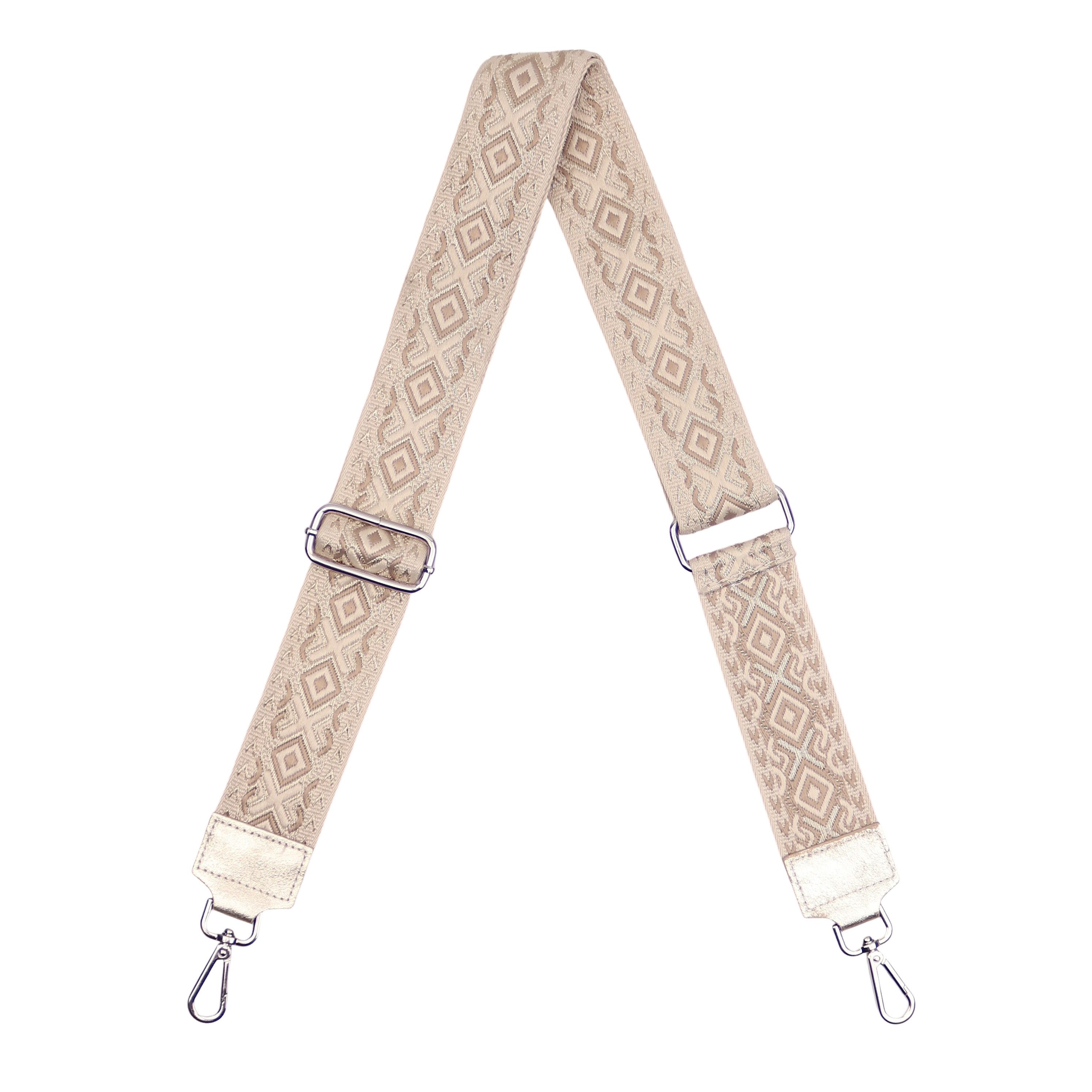 MIRROSI Schulterriemen Made in Italy aus Echtleder Schultergurt für Tasche zum Wechseln (Farbe in Dunkelgrau,Navy,Grau,Khakigrün, 1x Taschengurt) 5cm Breit Bohemian Style