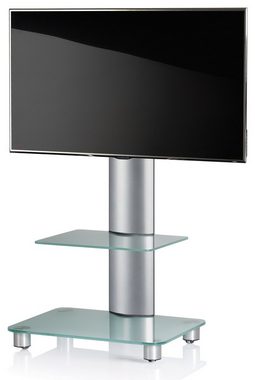 VCM TV Standfuß Ständer Rack Alu Glas Rollen Blino ZW TV-Ständer, (1-tlg)