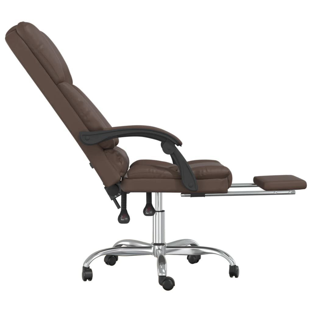 furnicato Bürostuhl mit Massagefunktion (1 Kunstleder Braun St)
