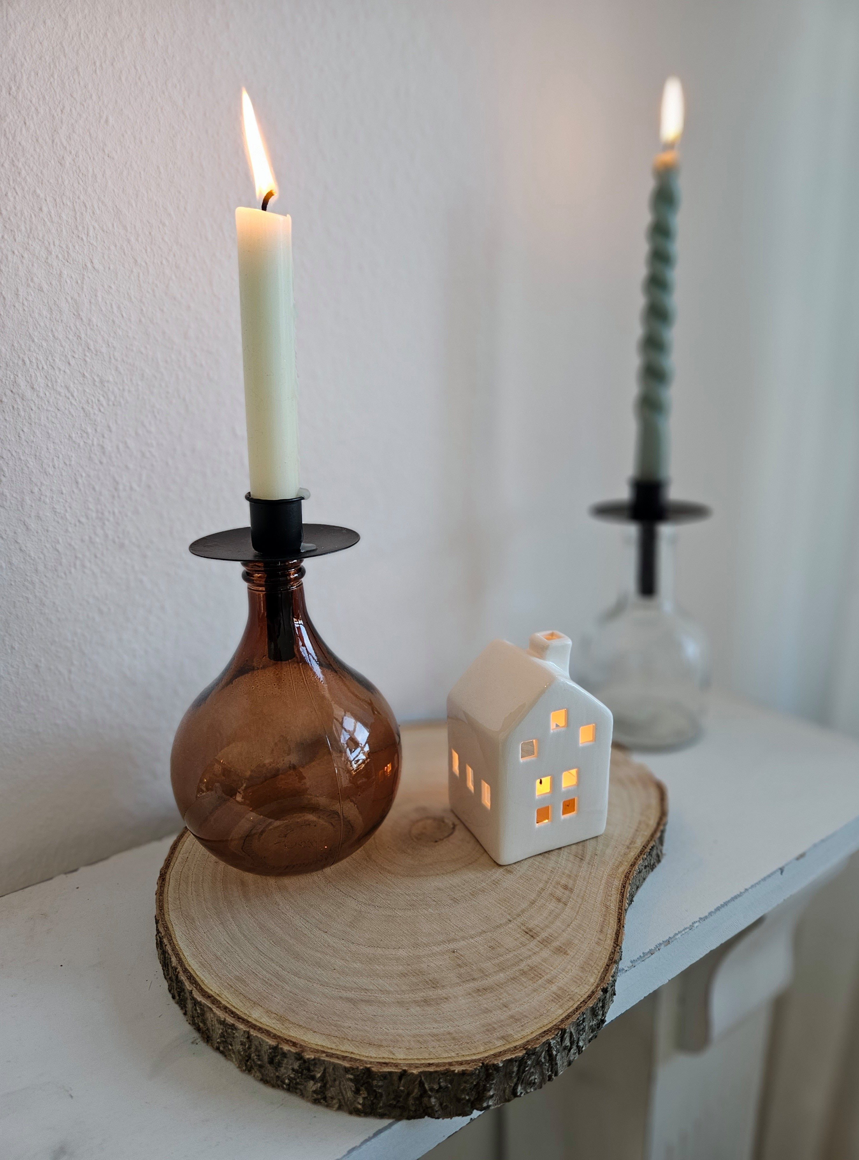 Meinposten Dekoschale Baumscheibe Brett Holz Holzbrett Holzscheibe Ø 23 - 26 cm (1 St)