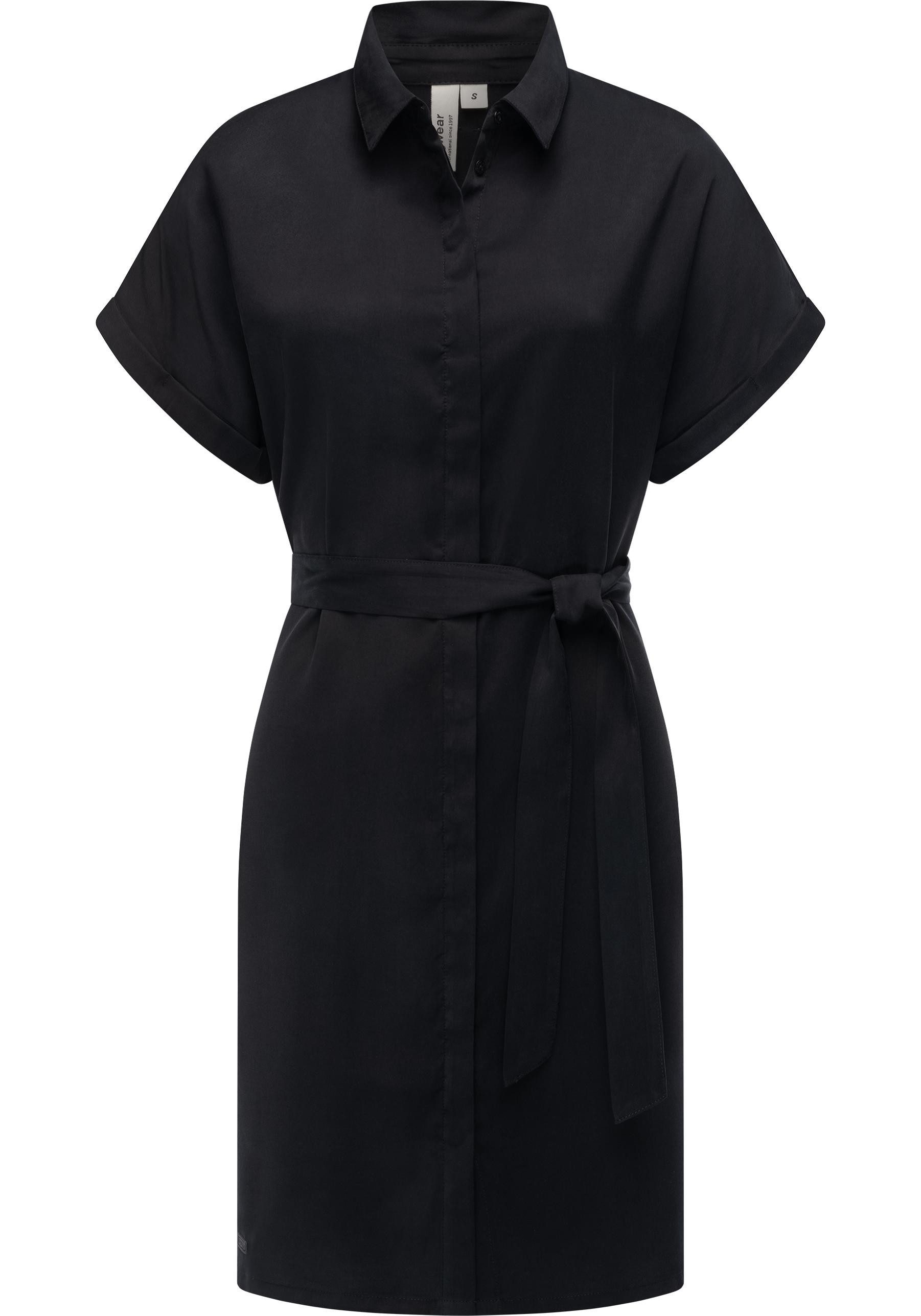 Ragwear Blusenkleid Manilla Kurzarm Midikleid mit Taillengürtel günstig online kaufen