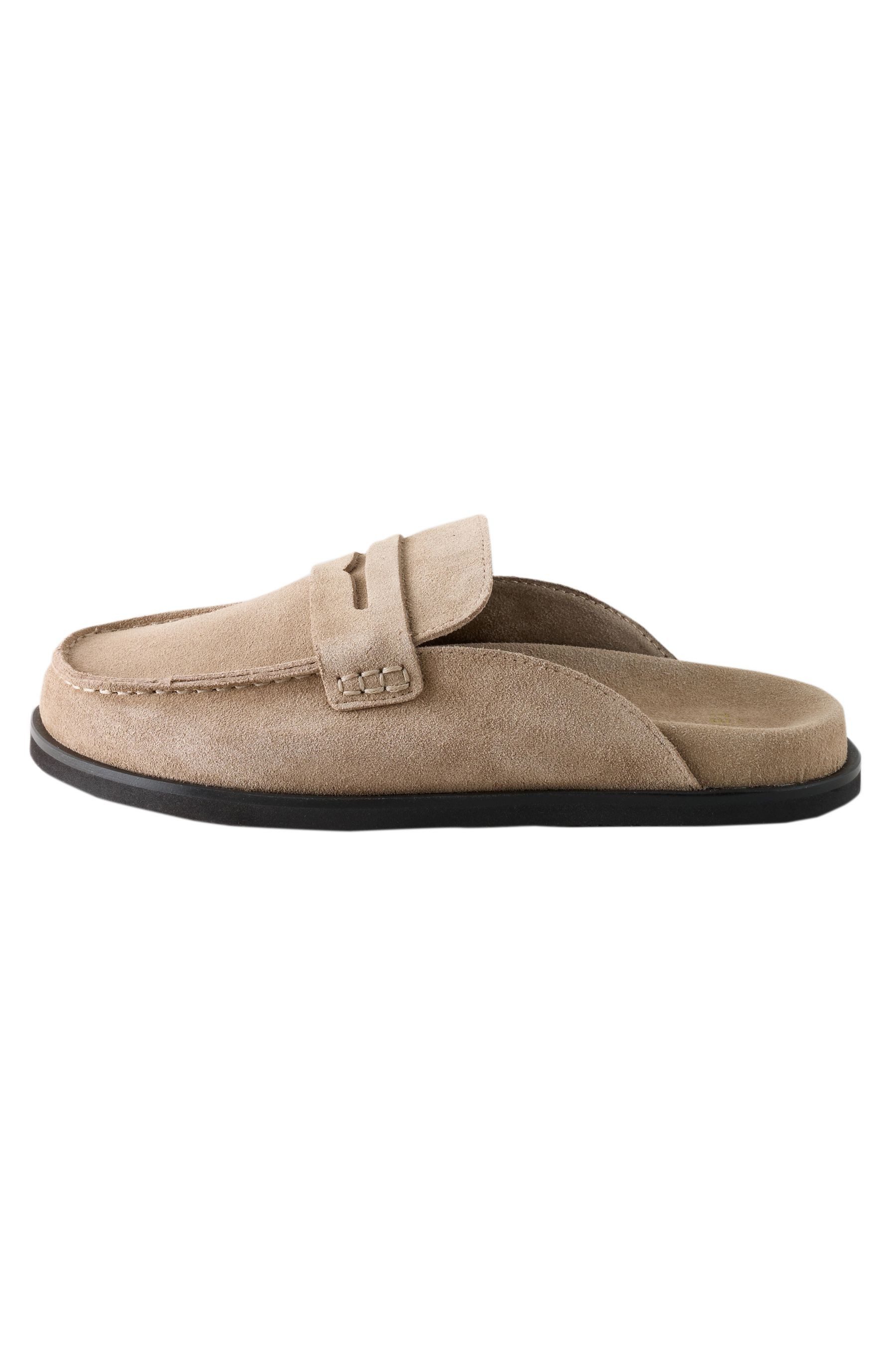 The Set The Set Premium-Pantoletten Veloursleder, Fußbett Clog