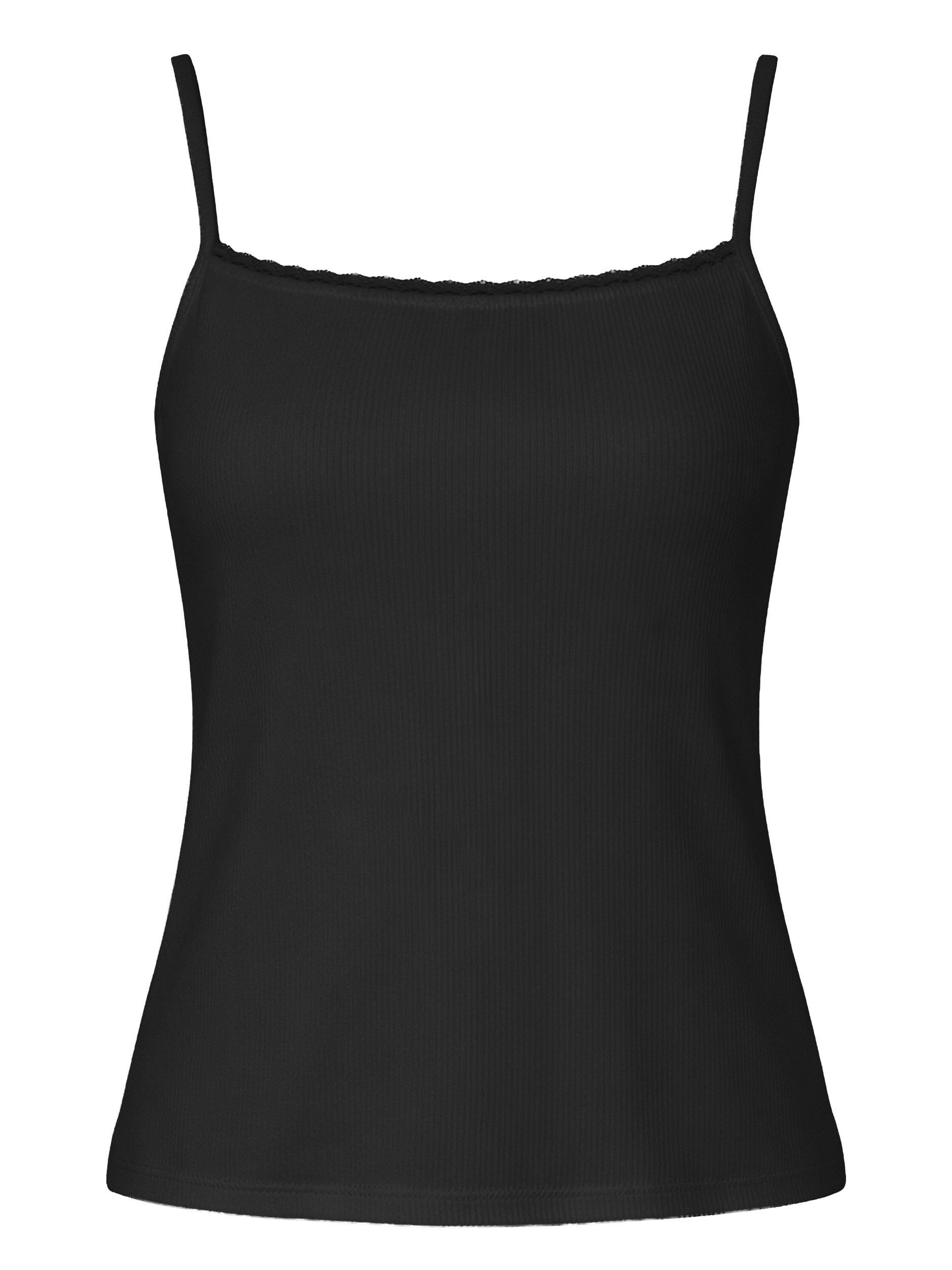 SASSYCLASSY T-Shirt Strick-Top Damen mit Spitze am Rundhalsausschnitt Träge günstig online kaufen