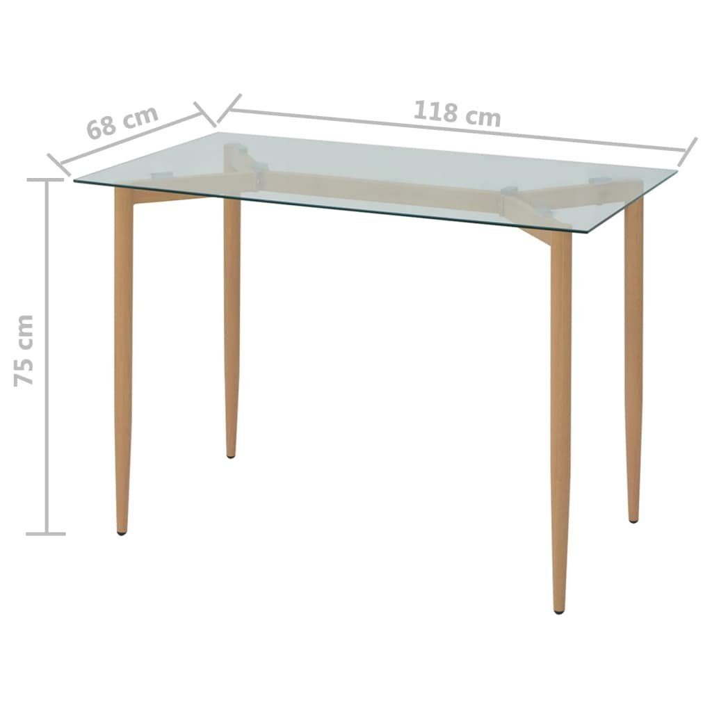 Esstisch cm 118x68x75 Esstisch (1-St) vidaXL