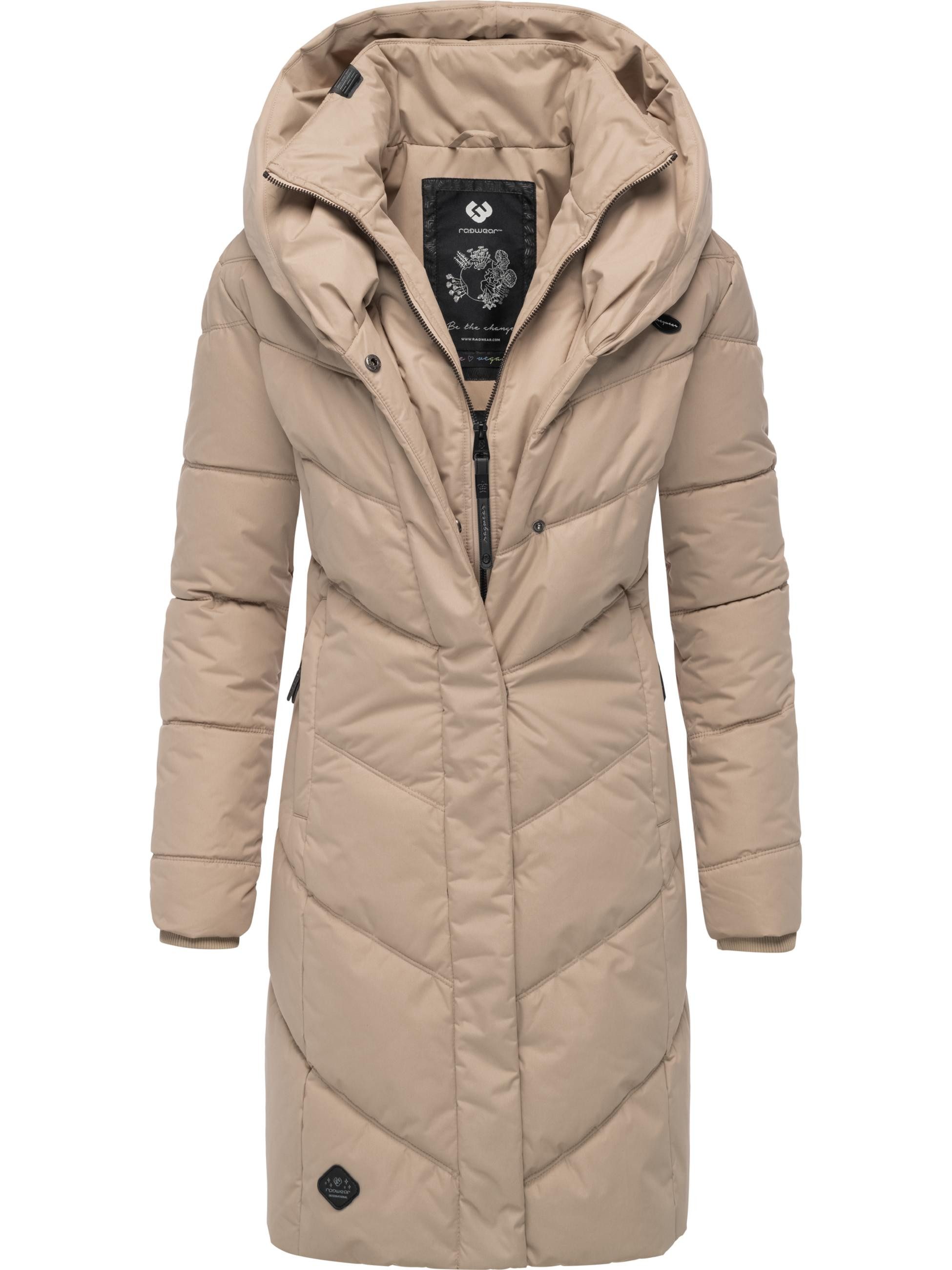 Ragwear Wintermantel Natalka stylischer, gesteppter Winterparka mit gefütterter Kapuze