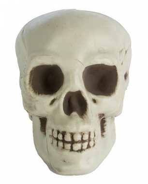 Horror-Shop Dekoobjekt 6 Deko Totenschädel 12,5cm im Netz für Halloween