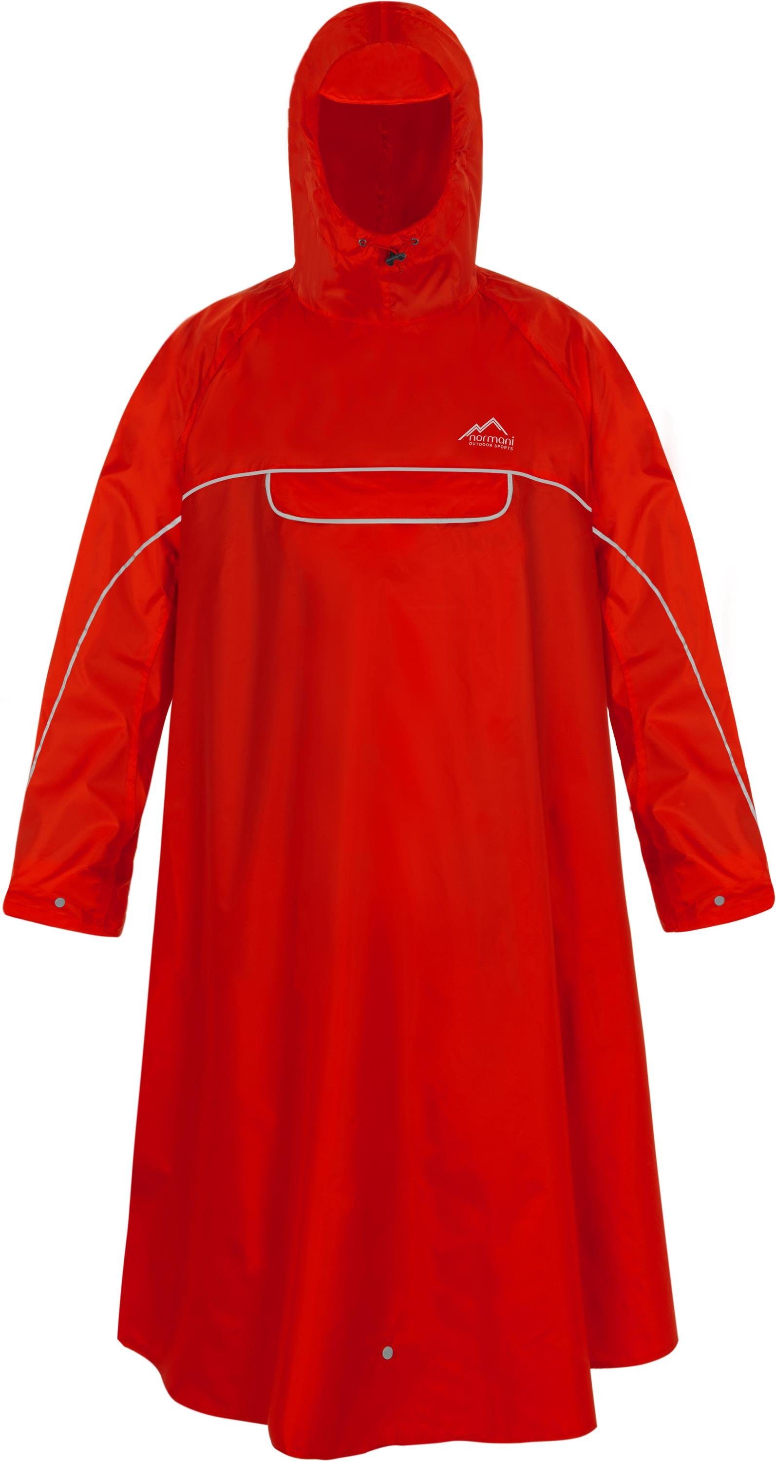 normani Regenponcho Regenponcho Tutunendo mit Rucksackfunktion - Extra Langer wasserdichter Outdoorponcho