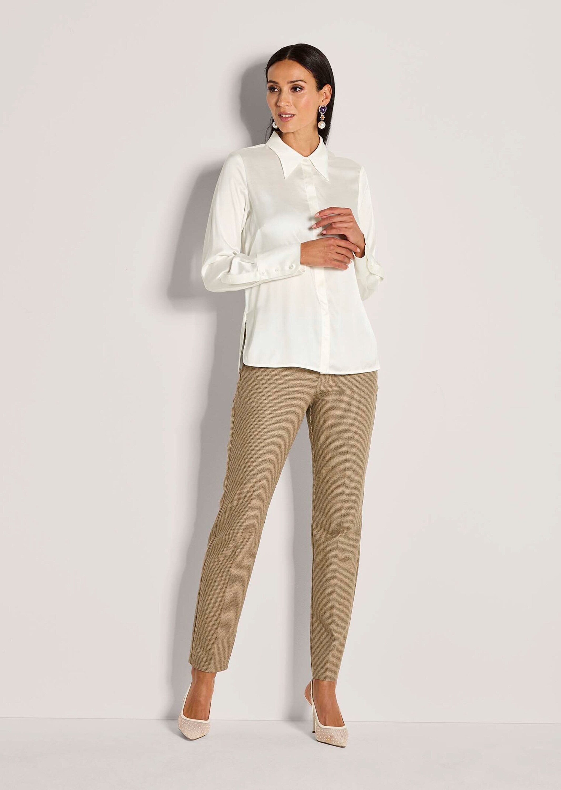 MADELEINE Hemdbluse Elegante Viskosebluse mit verdeckter Knopfleiste Fließe günstig online kaufen