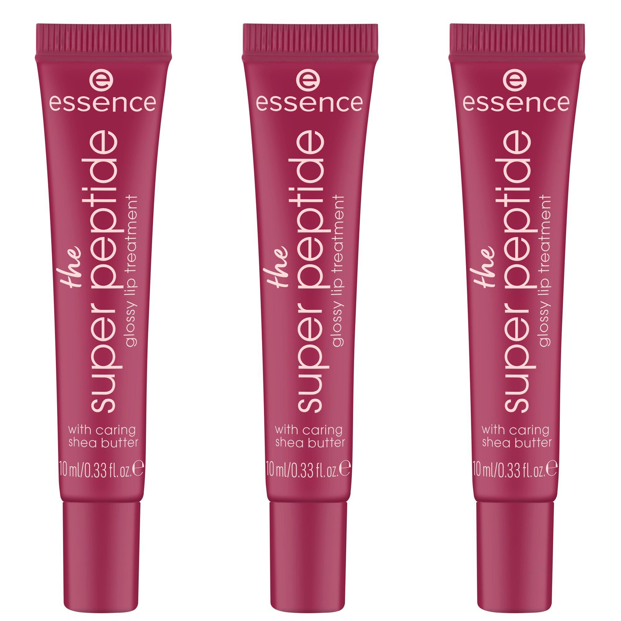 Essence Lipgloss the super peptide glossy lip treatment, 3-tlg.
