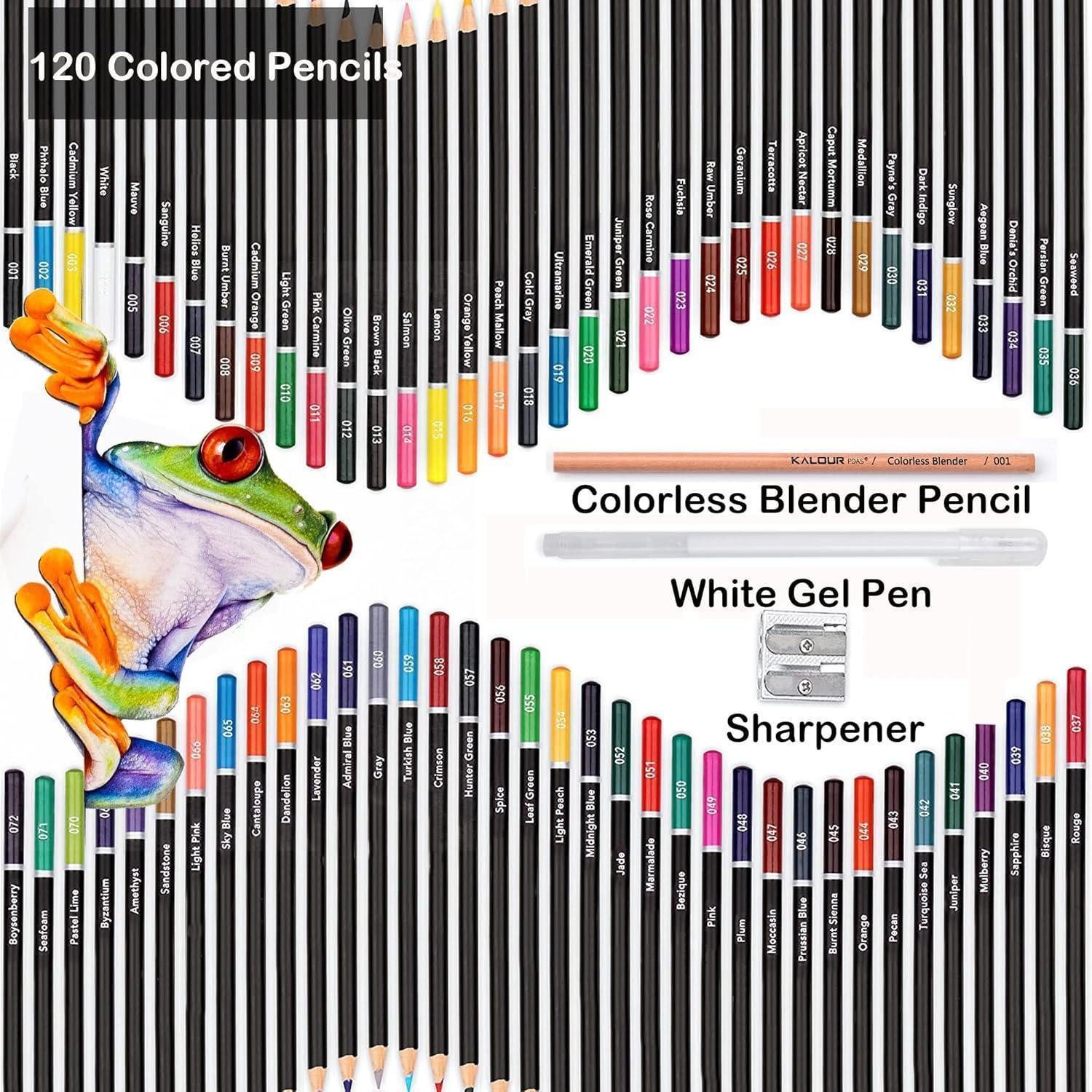 KALOUR Buntstift Buntstifte Set 120 Farben weicher Kern für Künstler lebendige Farben