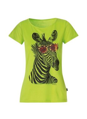 Trigema T-Shirt TRIGEMA T-Shirt mit Zebra-Motiv und Glitzersteinen