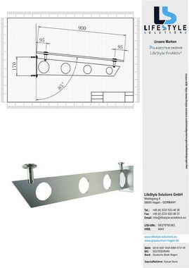 Glaszentrum Hagen Vordach Glaszentrum Hagen - Typ/S 170x90cm Glasvordach Vordach Türvordach VSG