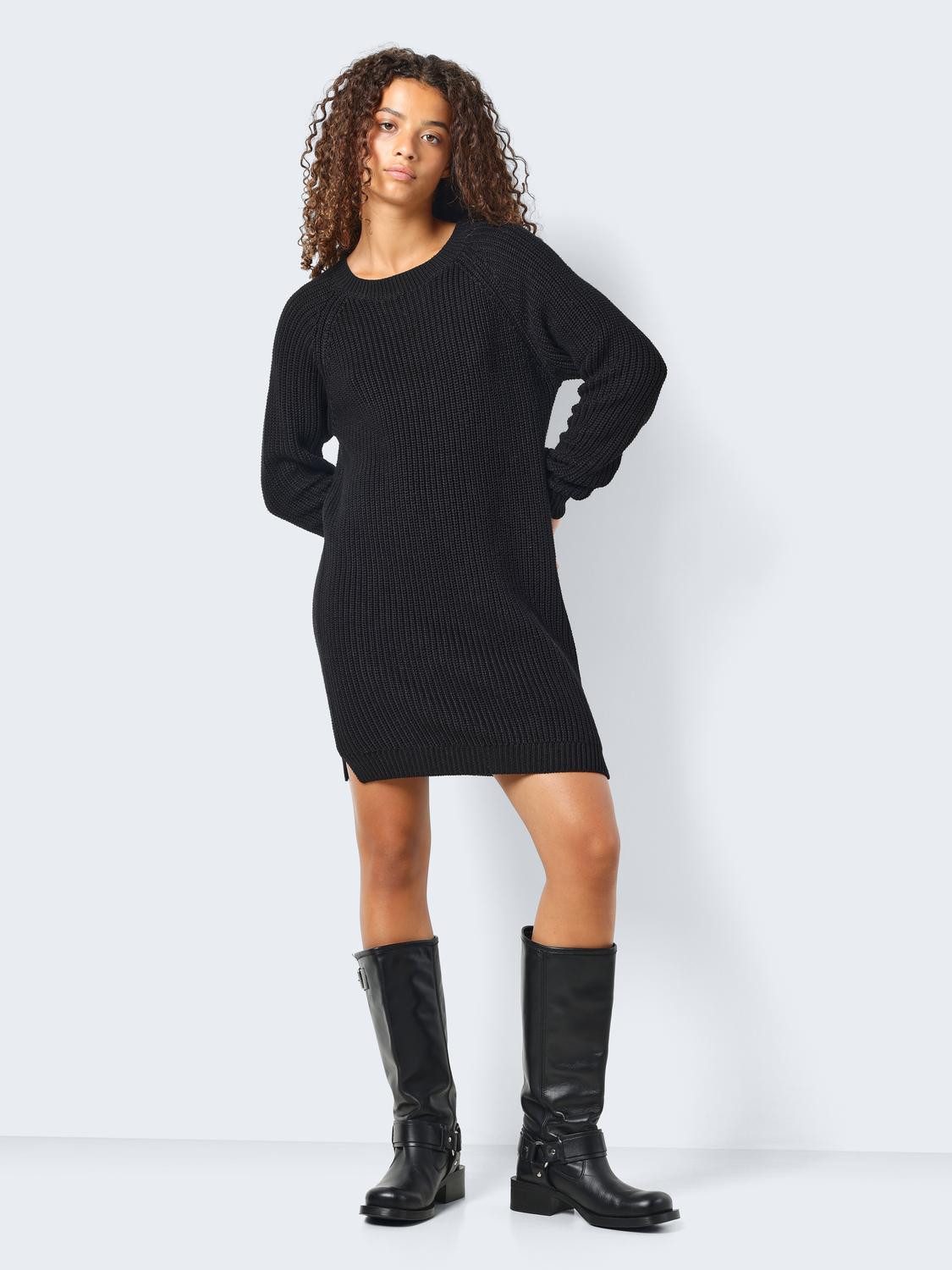 Noisy may Strickkleid NMSIESTA L/S O-NECK KNIT DRESS NOOS