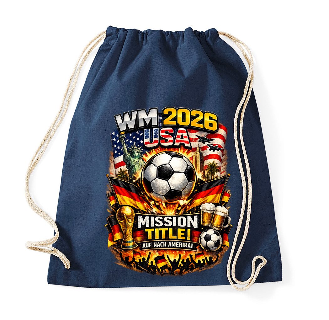 Blondie & Brownie Turnbeutel Fanarena Stadion Beutel 2026 Edition, Turnbeutel Fußball WM 2026 USA Deutschland Fan Stadion Sport Tasche