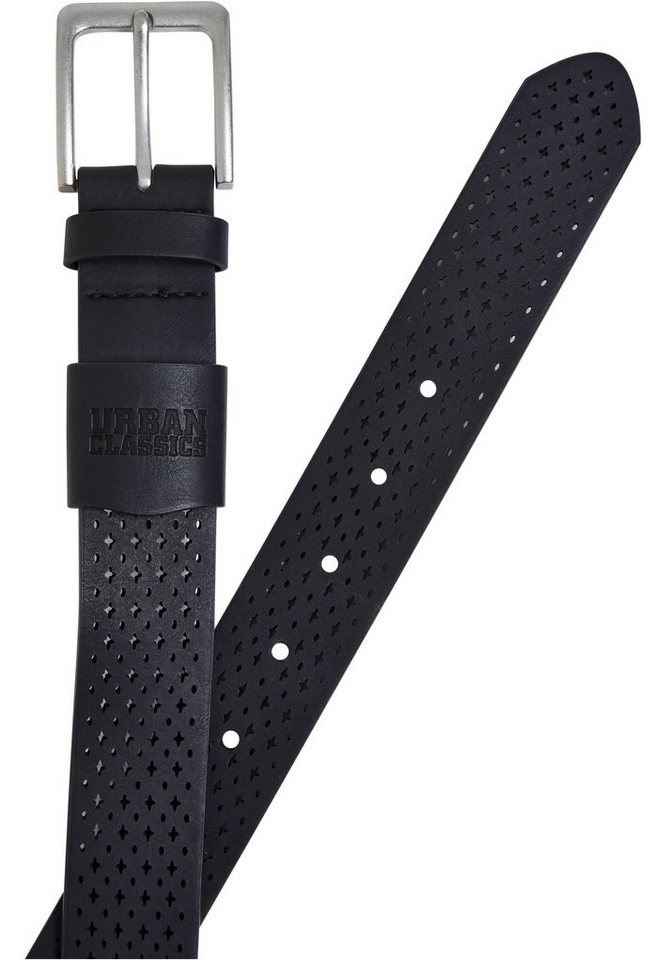 URBAN CLASSICS Hüftgürtel Accessoires Synthentic Leather Perforated Belt  black L/XL
