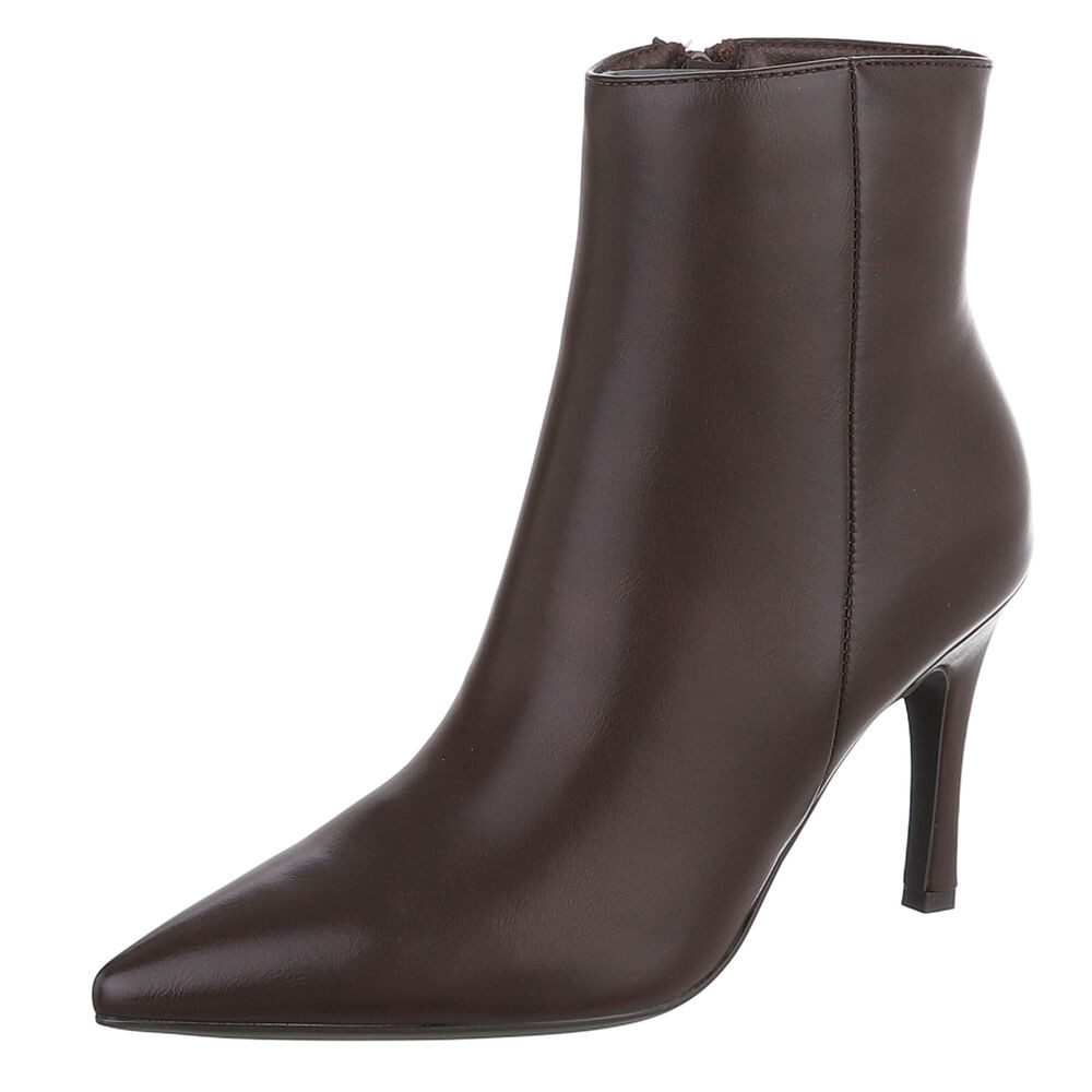 Damen Stiefelette mit Stiletto-Absatz und Spitze High-Heel-Stiefelette