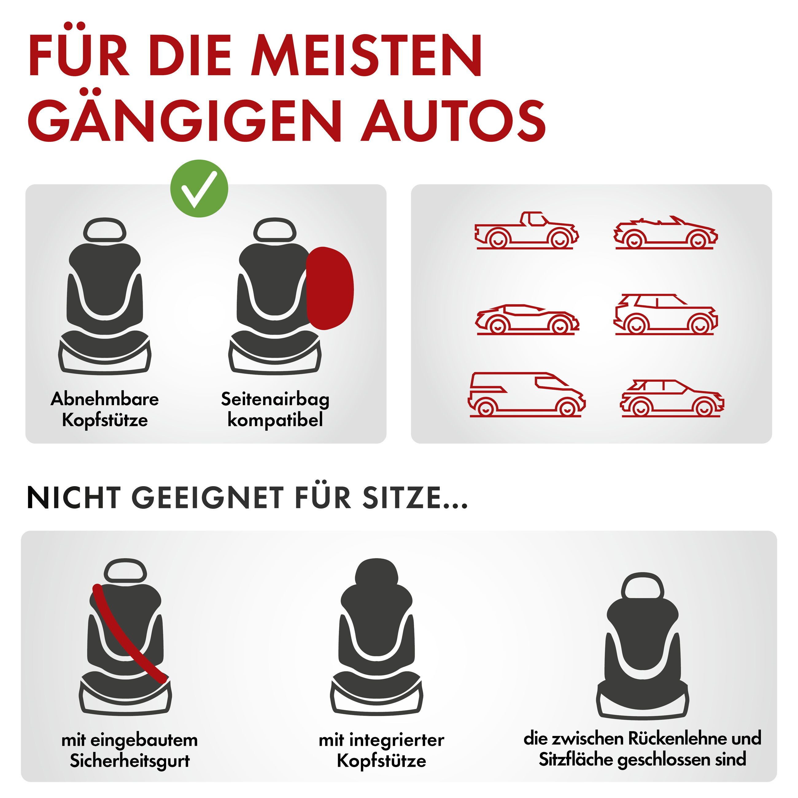 CarComfort car seat cover Fairmont blue, 2 front seat covers 1pc, 1 rear seat cover 4pc, 5 headrest covers, 11-pc.