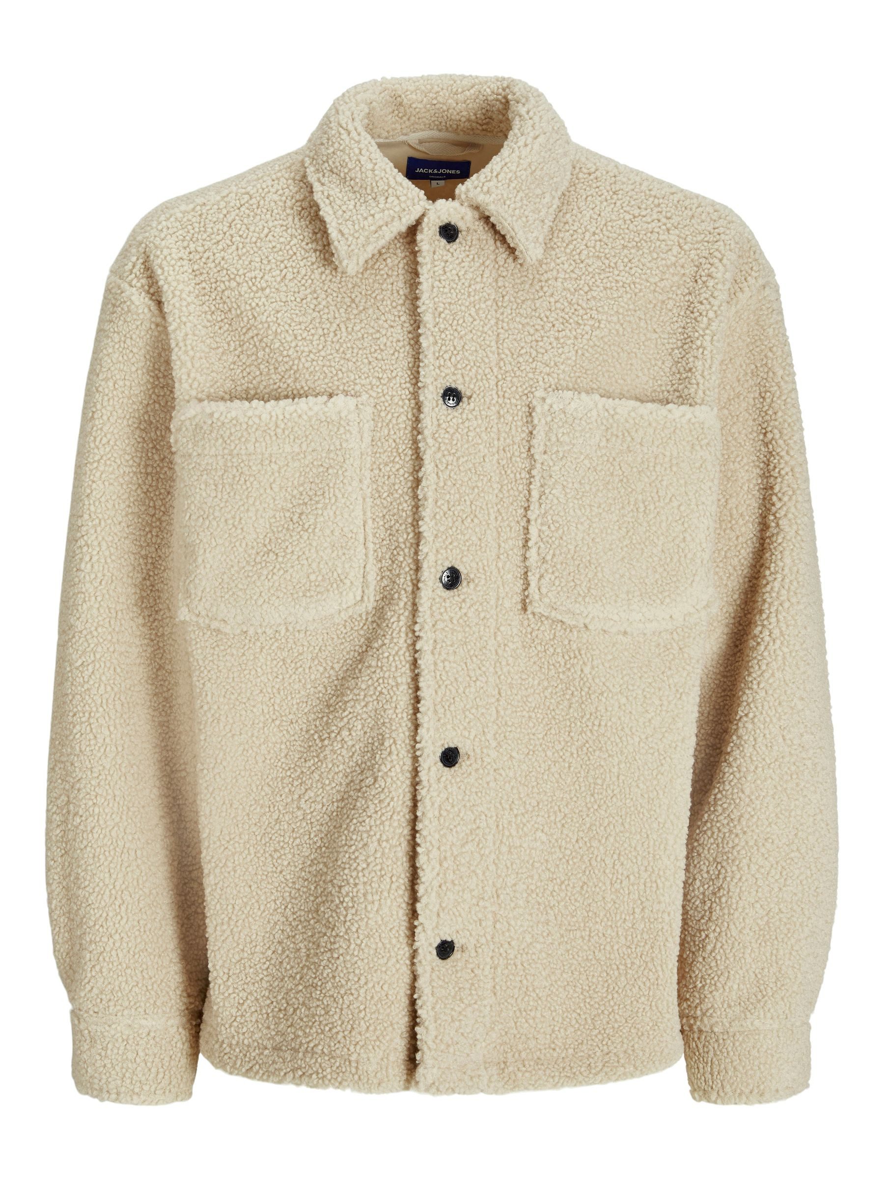 Blouson Teddy Design mit Karomuster und Knopfverschluss