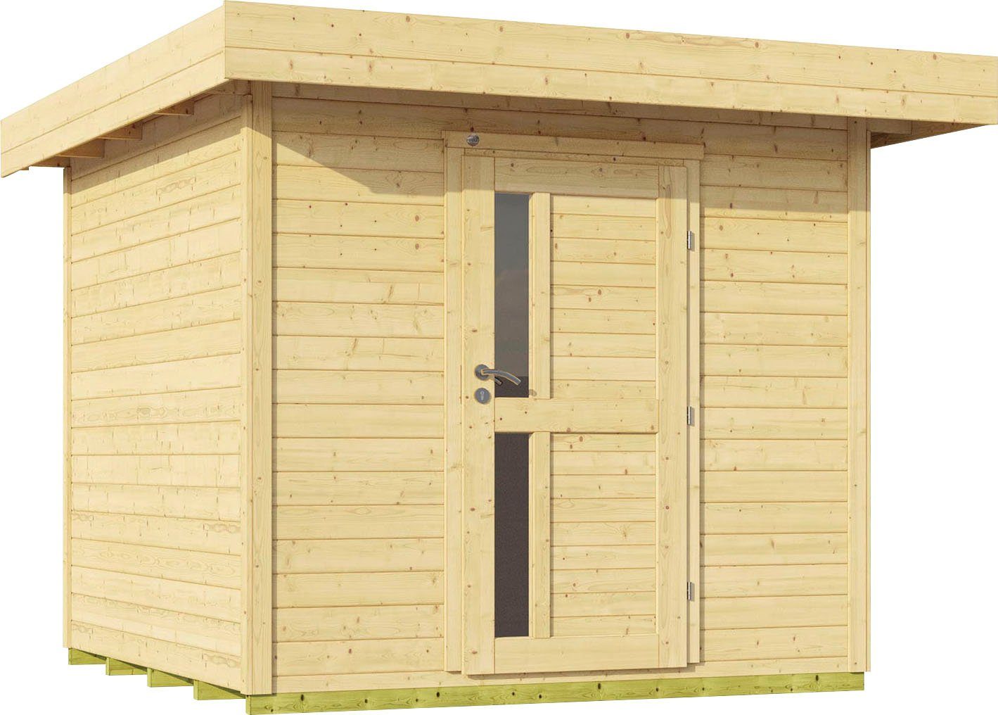 weka Gartenhaus Designhaus 172, BxT: 275x375 cm, 19 mm Massivholz-Flachdach