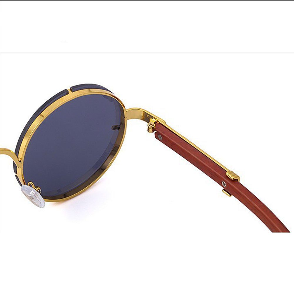 LAKKEC Sonnenbrille Vintage und UV-Schutzbrille Frauen Männer Schwarz Sonnenbrille Outdoor mit für Brillenetui