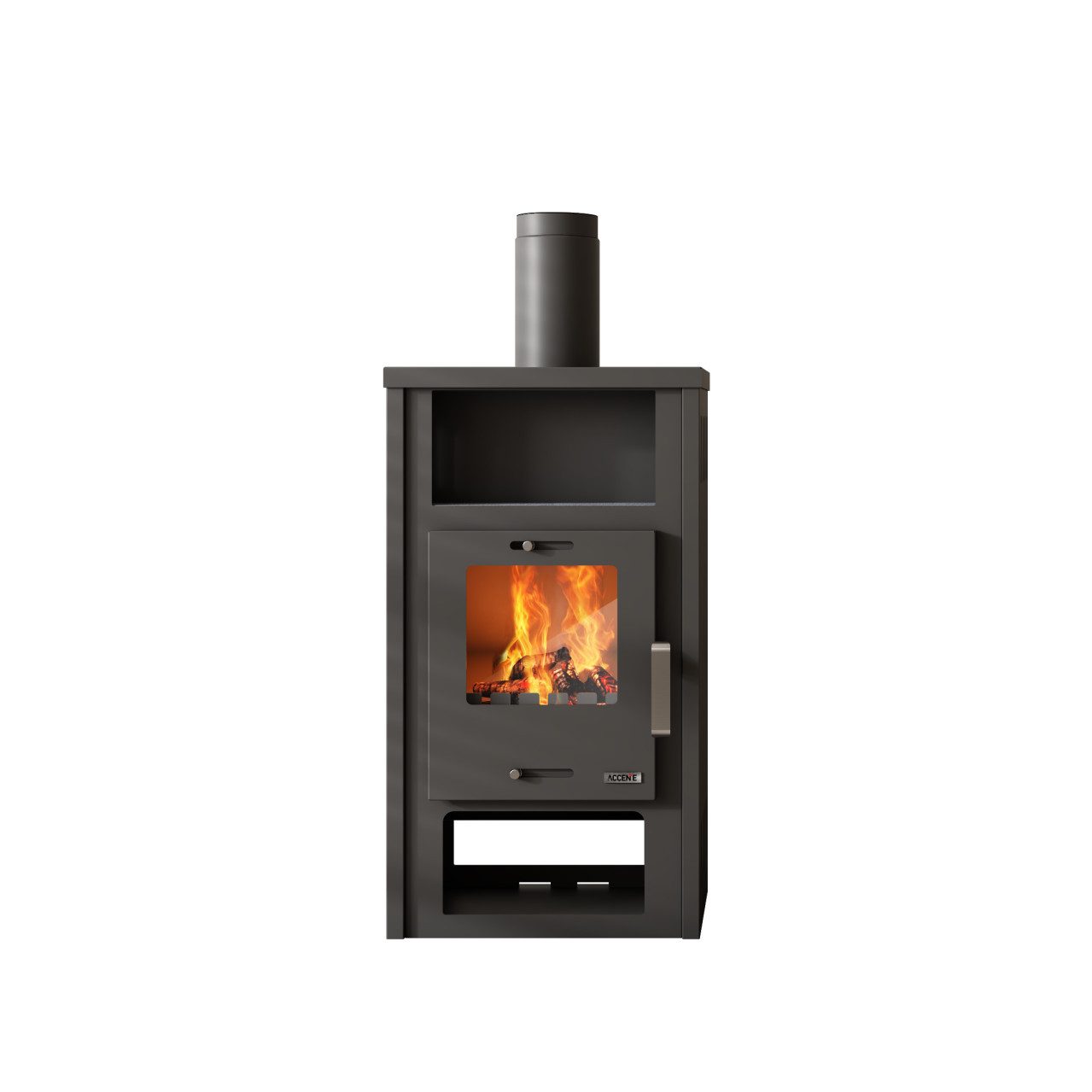 Accente Kaminofen Accente Kaminofen Europa Stahl grau 7 kW günstig online kaufen